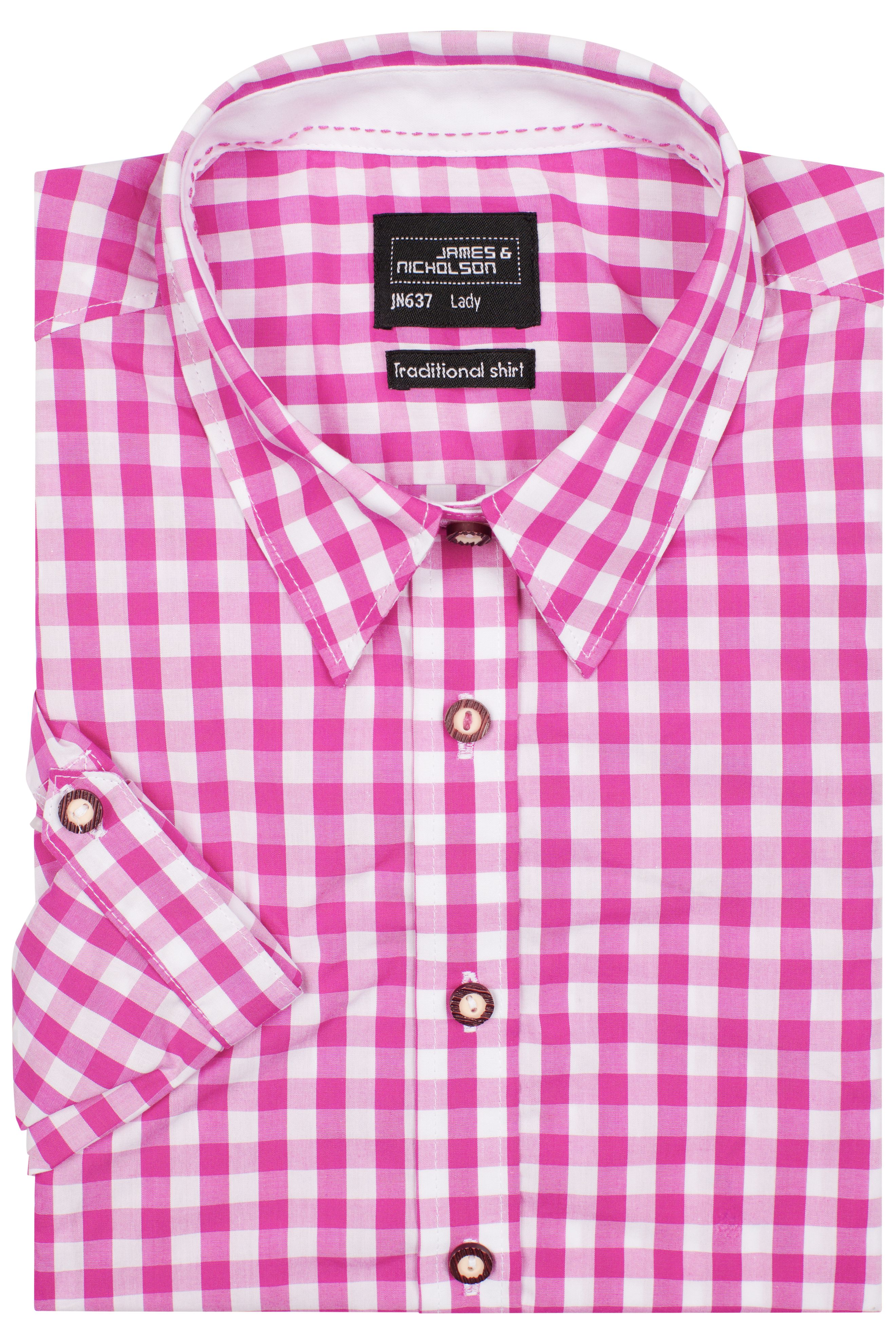 Ladies' Traditional Shirt JN637 Damen-Bluse und Herren-Hemd im klassischen Trachtenlook