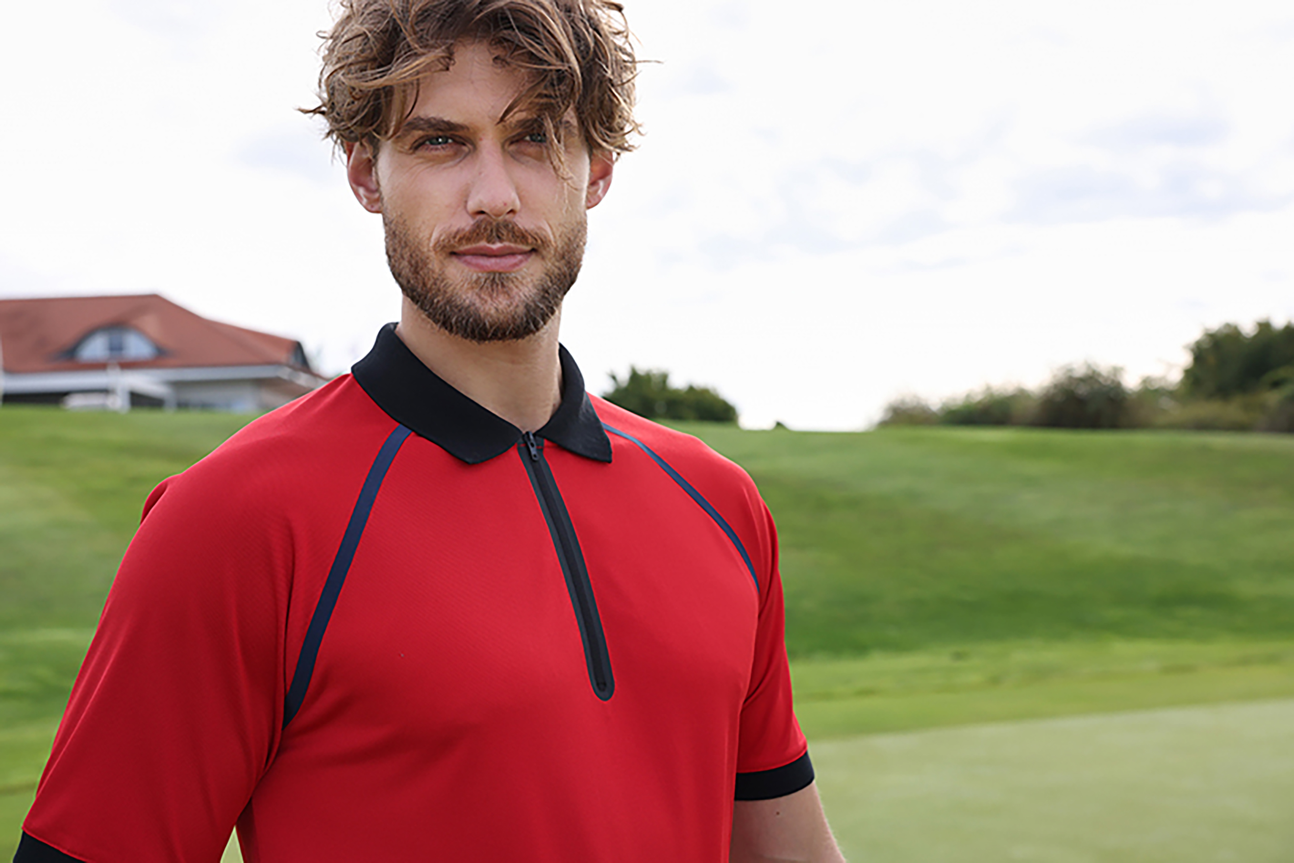 Men's Zip-Polo JN1308 Polo mit Reißverschluss aus Funktions-Polyester für Promotion, Sport und Freizeit