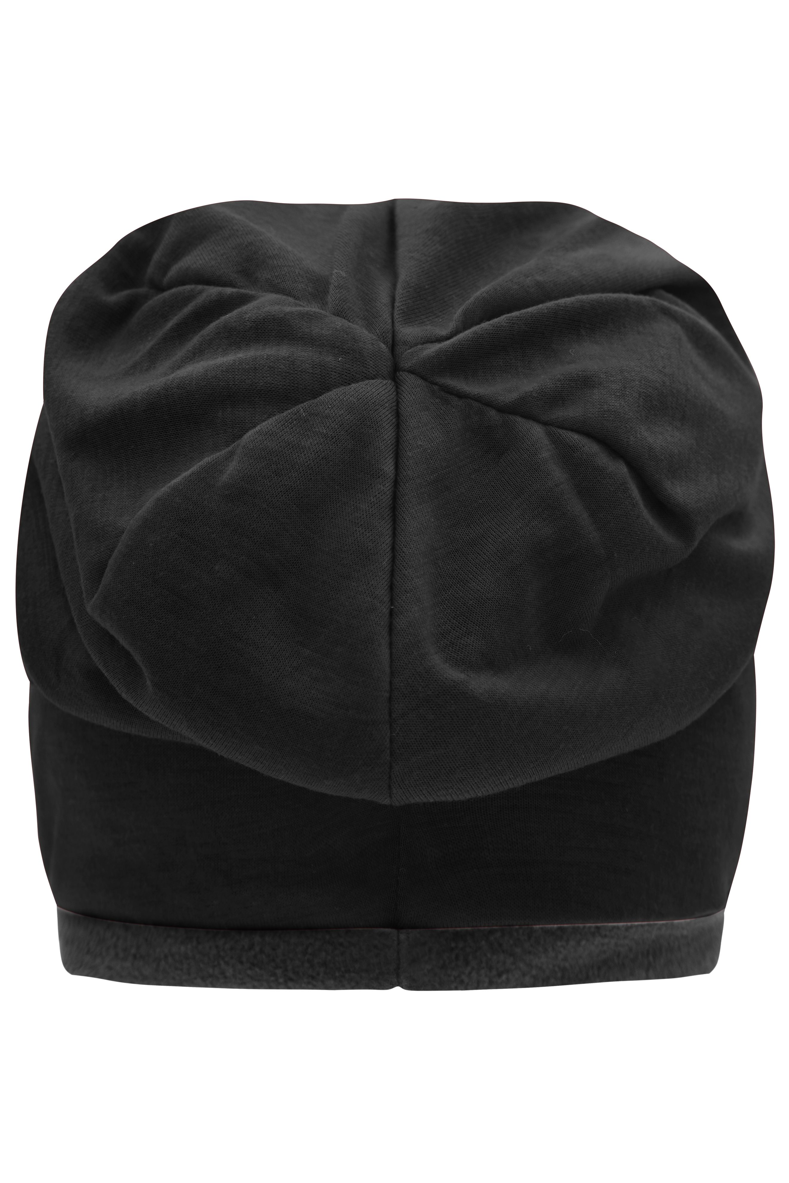 Fleece Beanie MB7131 Lässige Mütze mit Fleece-Kontrastabschluss