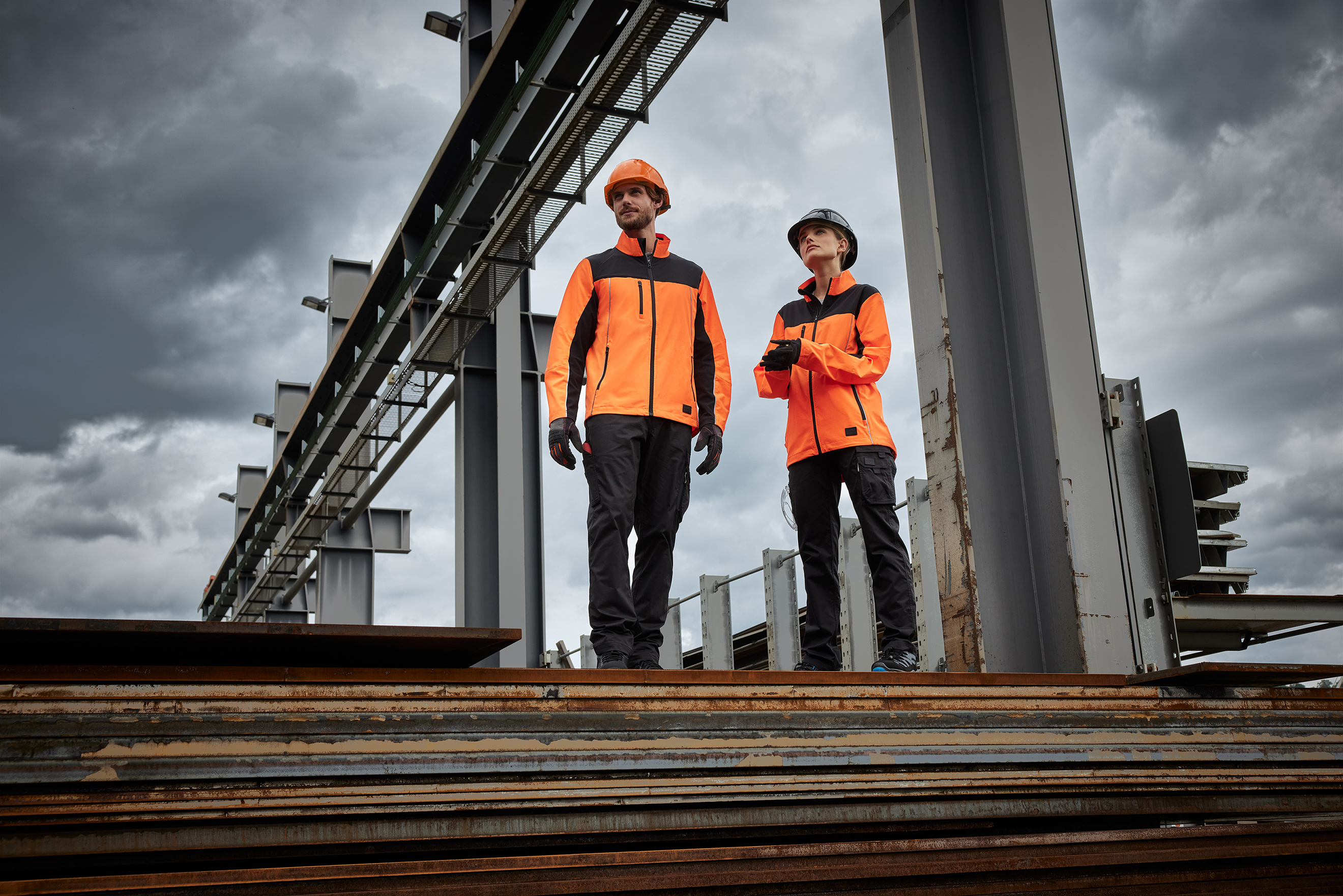 Signal-Workwear Jacket JN1854 Leichte, elastische Jacke in Signalfarbe