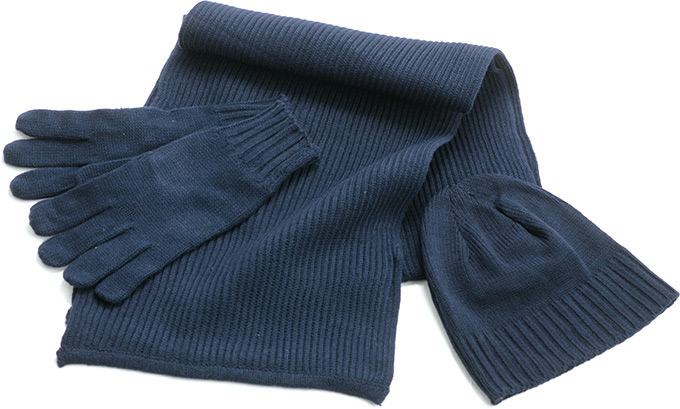 Knitted Scarf MB504 Grober Strickschal mit eingefassten Enden