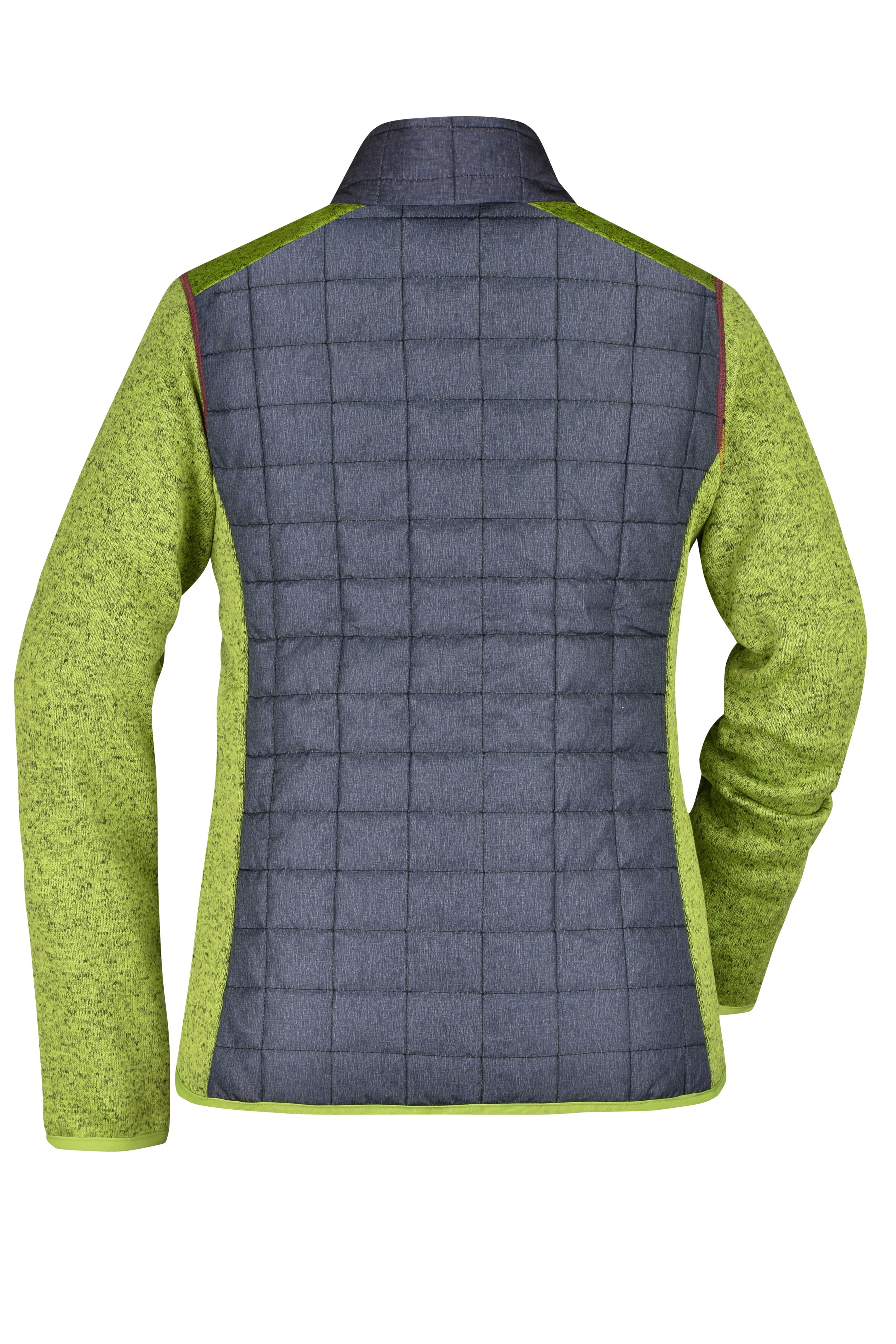Ladies' Knitted Hybrid Jacket JN741 Strickfleecejacke im stylischen Materialmix