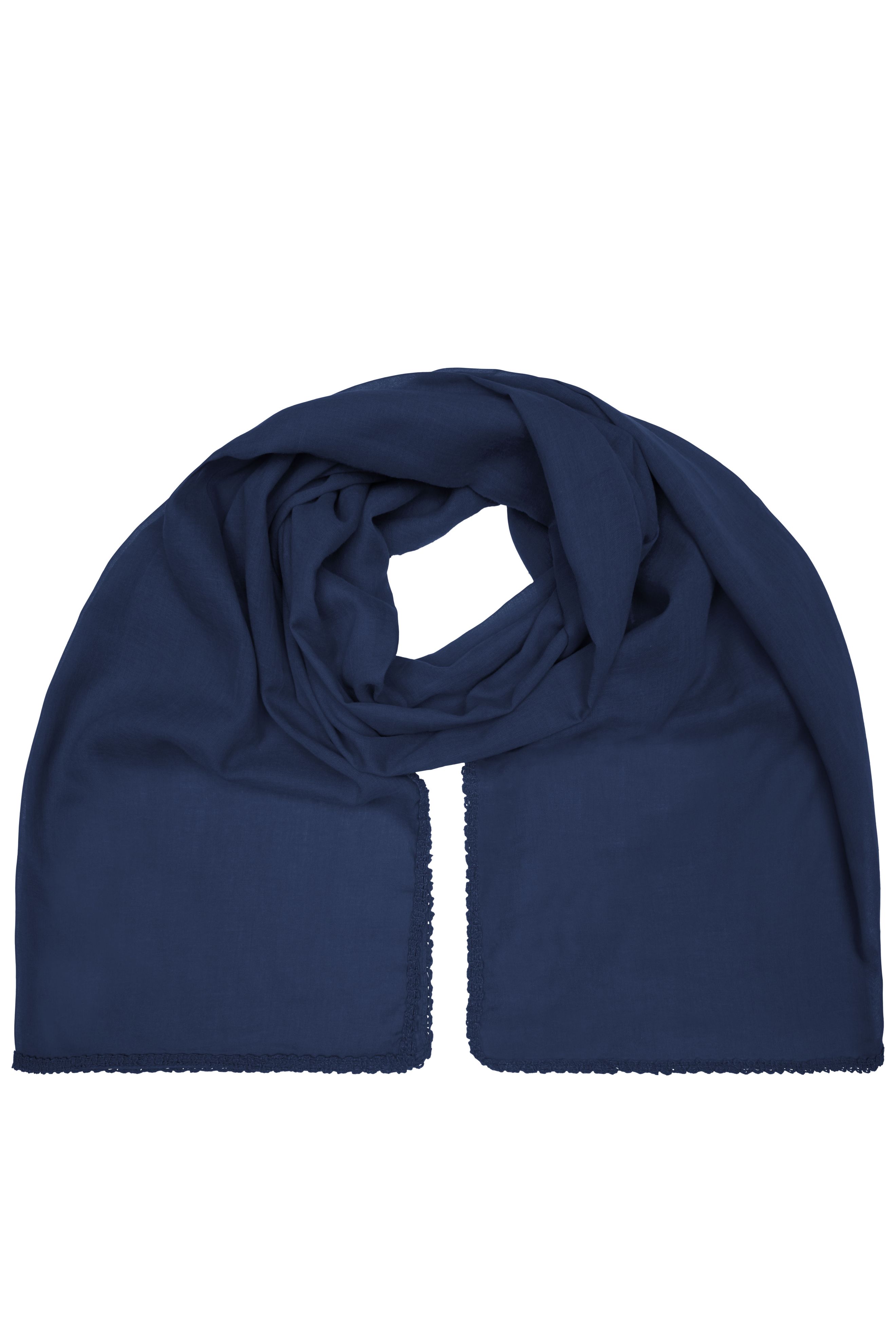 Cotton Scarf MB6404 Modischer Schal mit Zierbordüre entlang der Kante