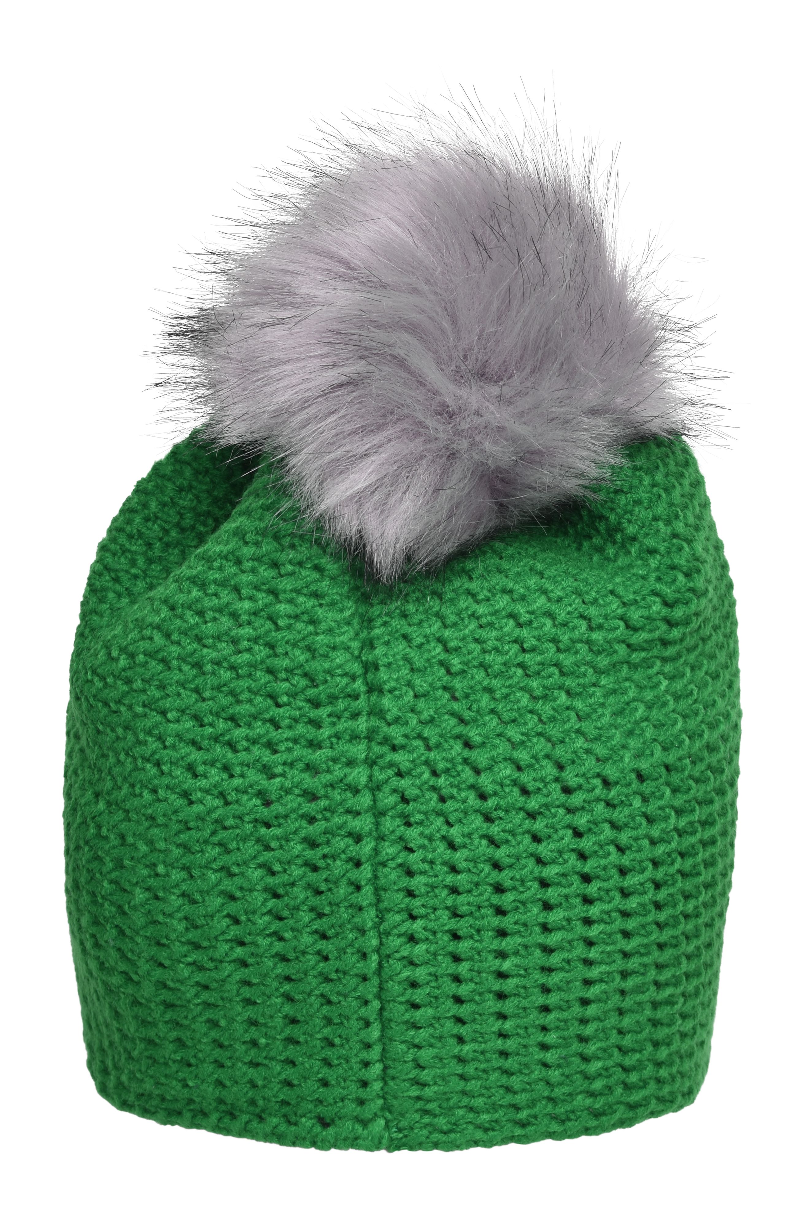 Fine Crocheted Beanie MB7120 Häkelmütze mit Pompon