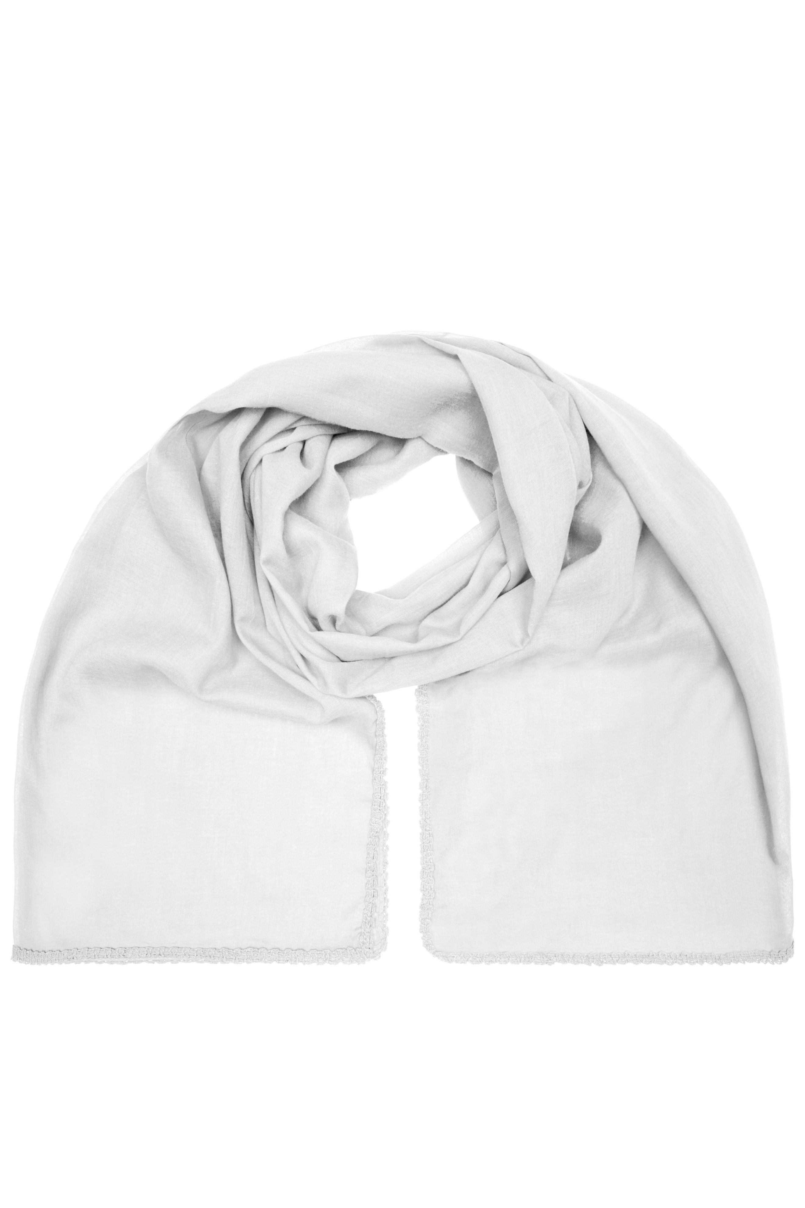 Cotton Scarf MB6404 Modischer Schal mit Zierbordüre entlang der Kante