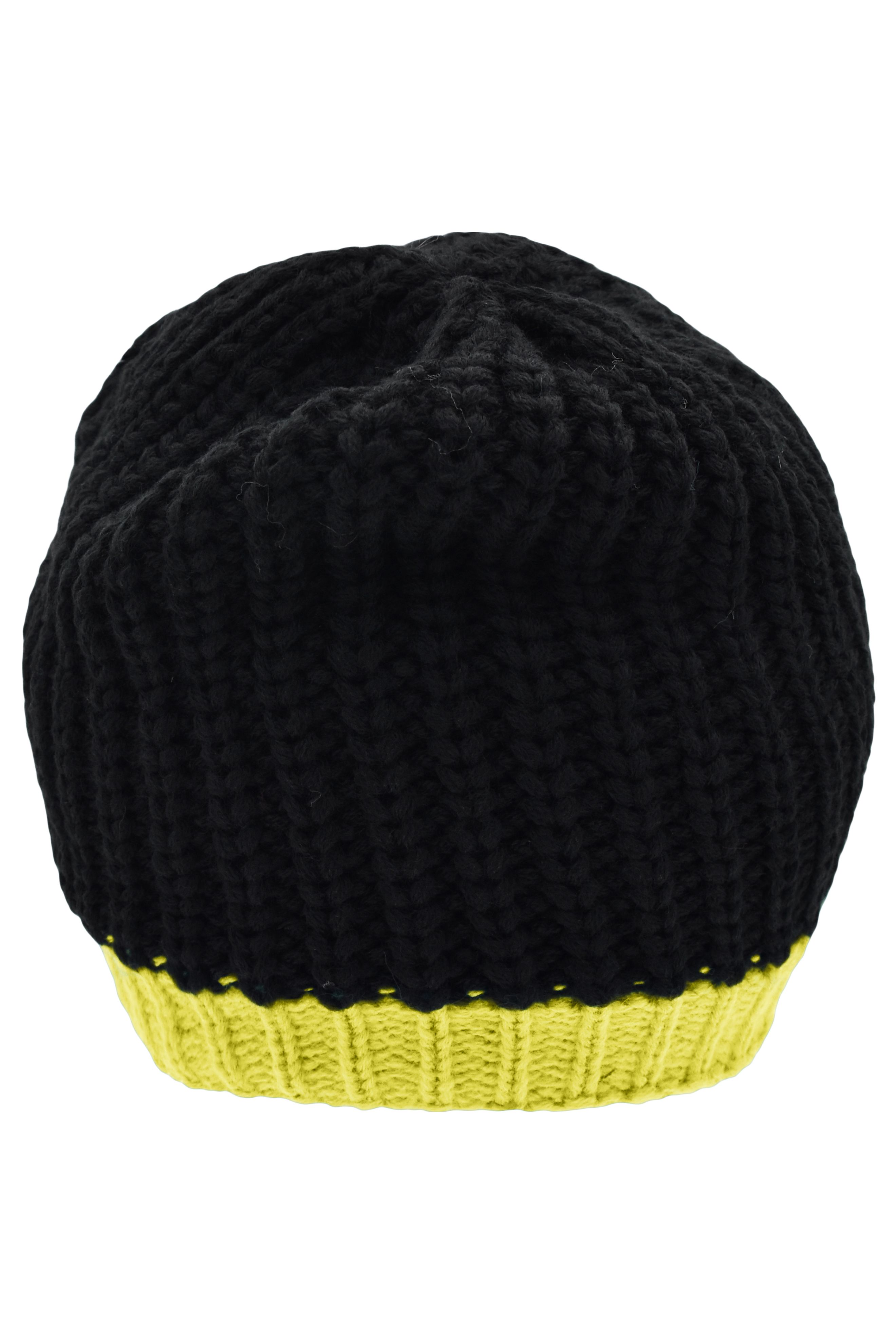 Wintersport Hat MB7103 Strickmütze mit Kontrastabschluss