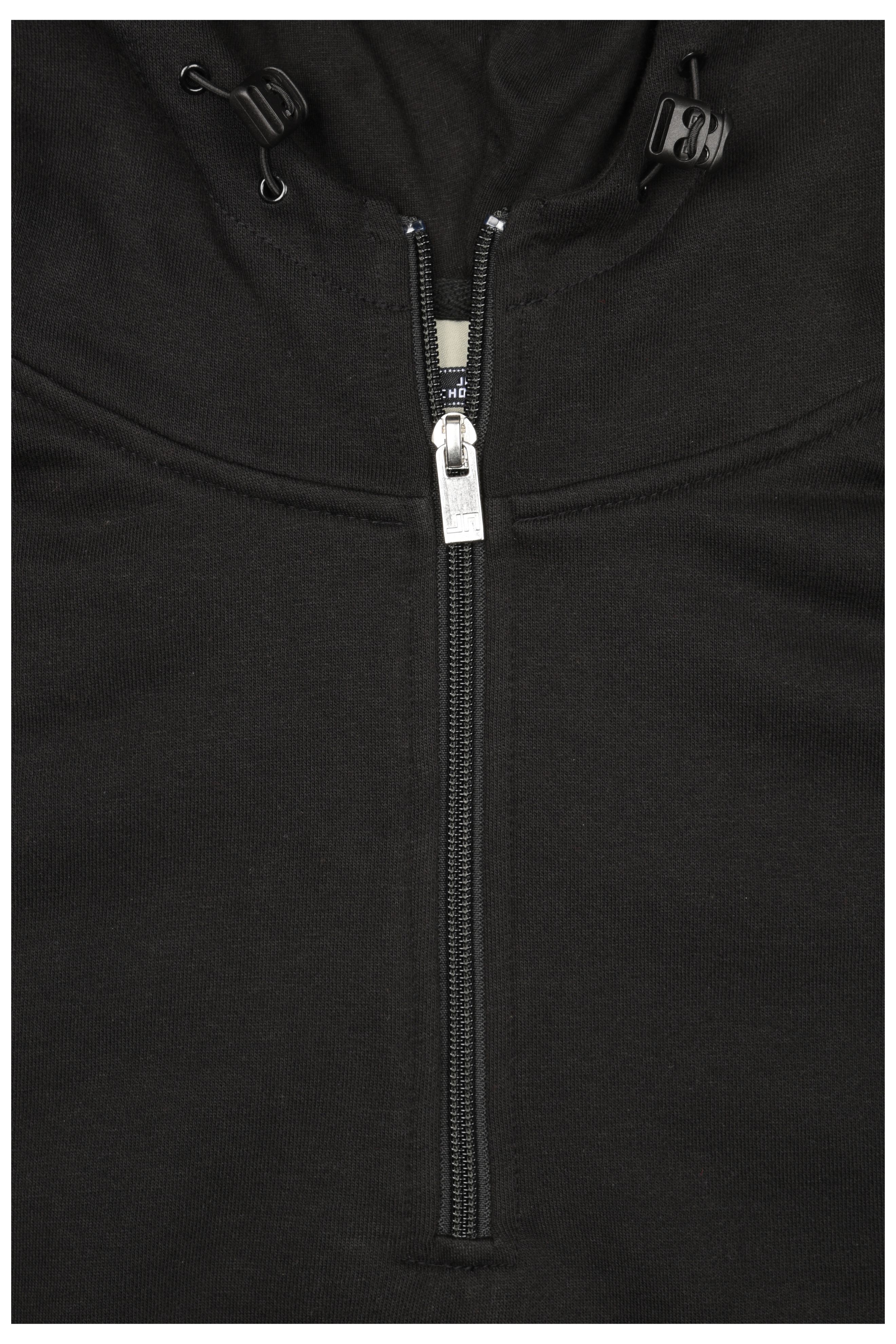BIO Workwear-Half Zip Hoody JN839 Sweatshirt mit Kapuze und Reißverschluss