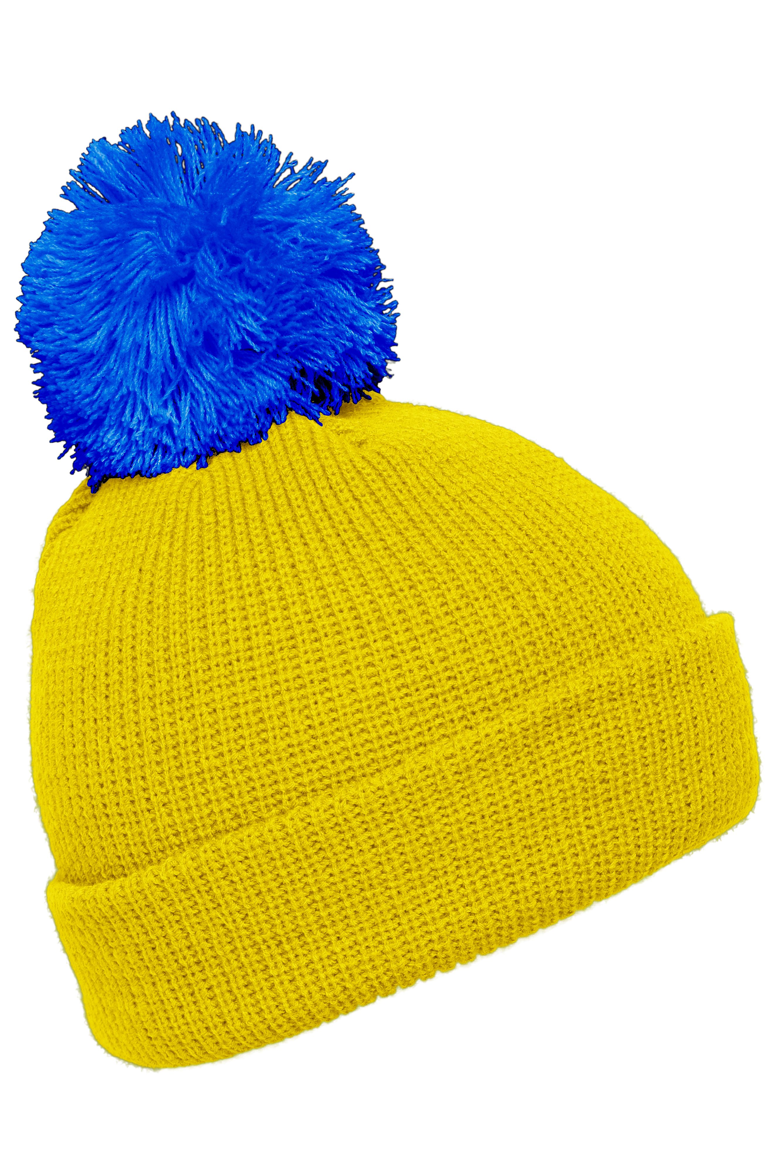 Pompon Hat with Brim MB7967 Strickmütze mit Umschlag und Pompon