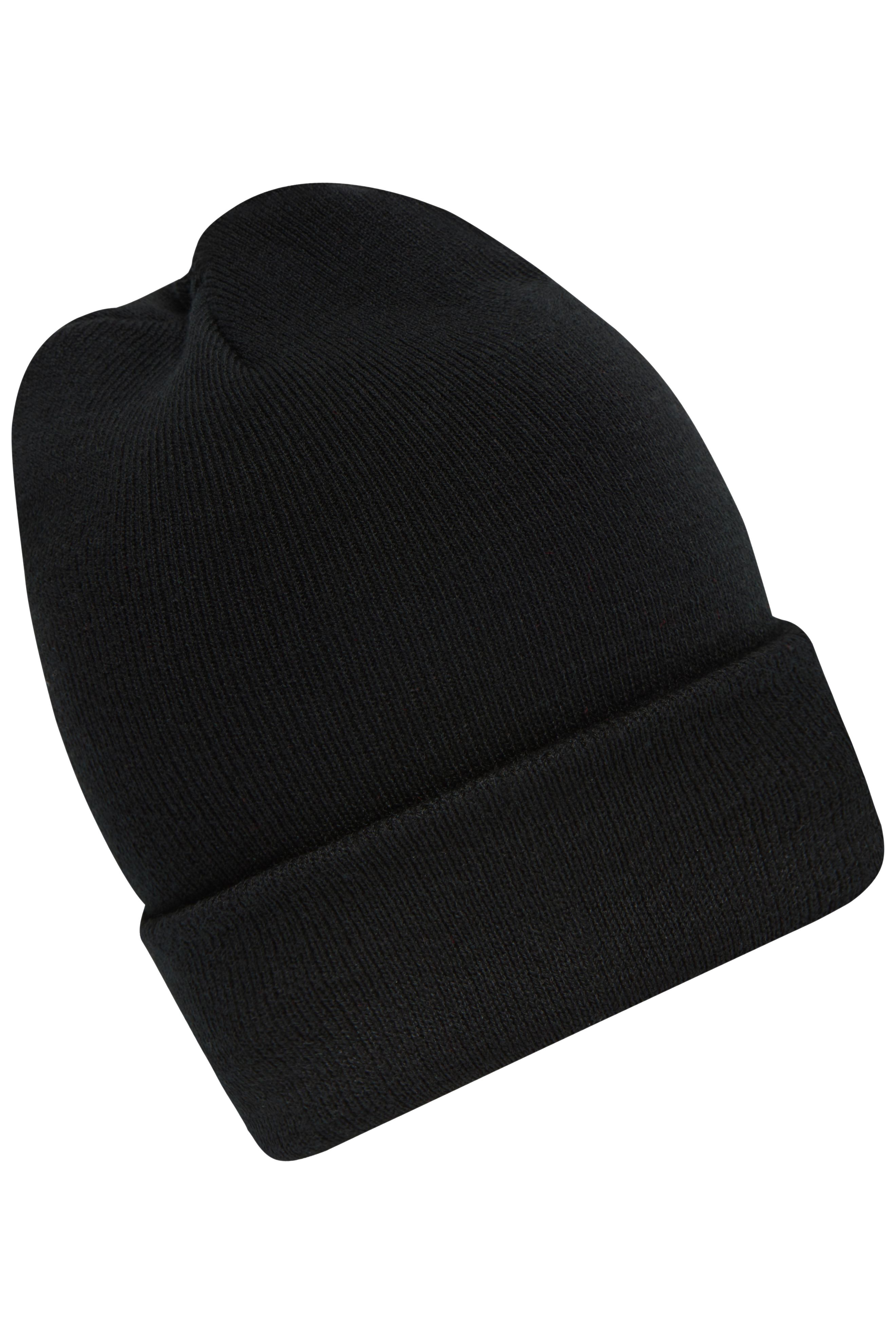 High Brim Beanie MB7139 Klassische Strickmütze mit extra breitem Umschlag