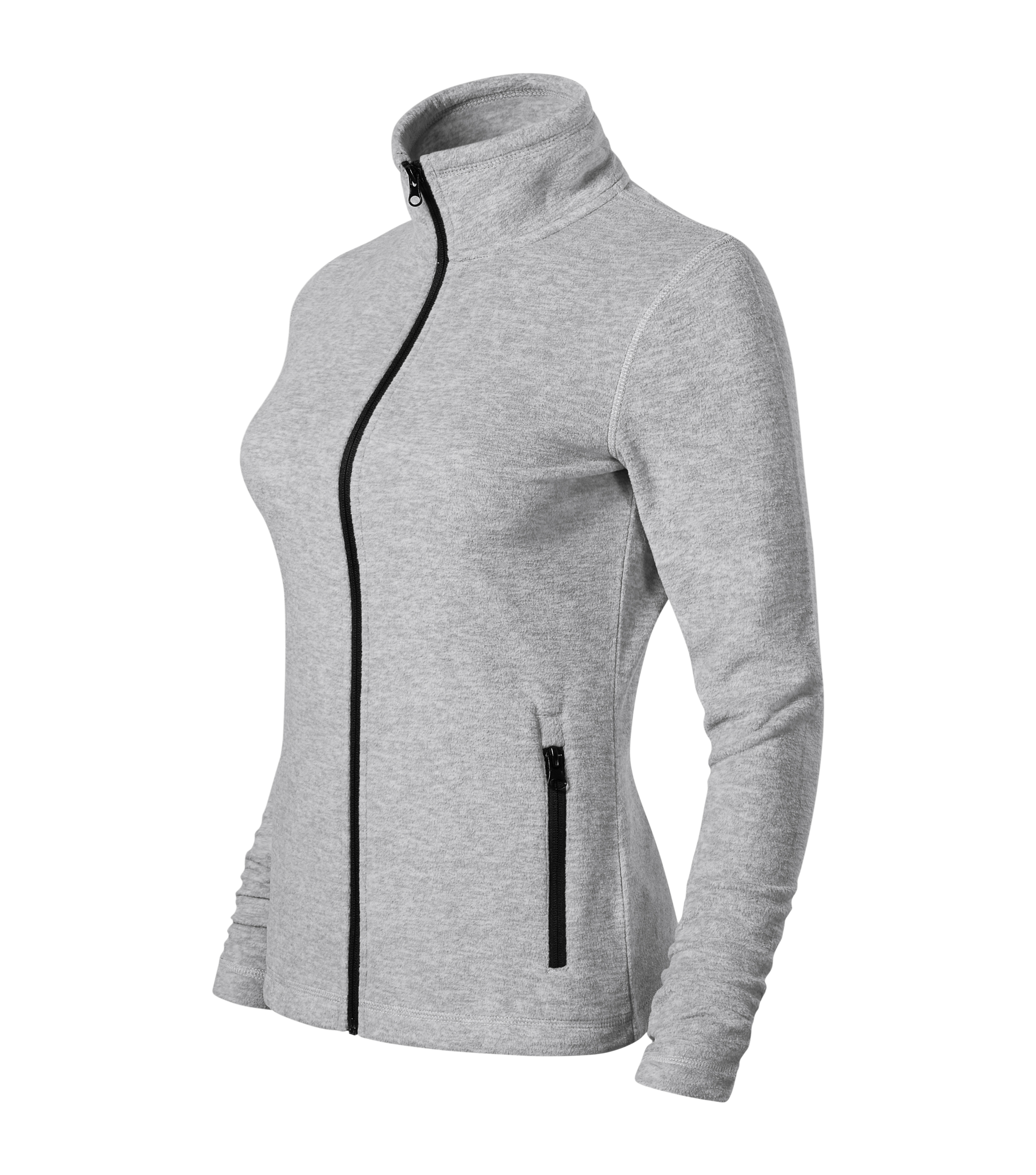Fleecejacke Damen - SHIFT (GRS)851 -  Reißverschlusstaschen und dekorative Absteppung - Damen Jacke perfekt für den Sommer als Strickjacke oder Sweatjacke