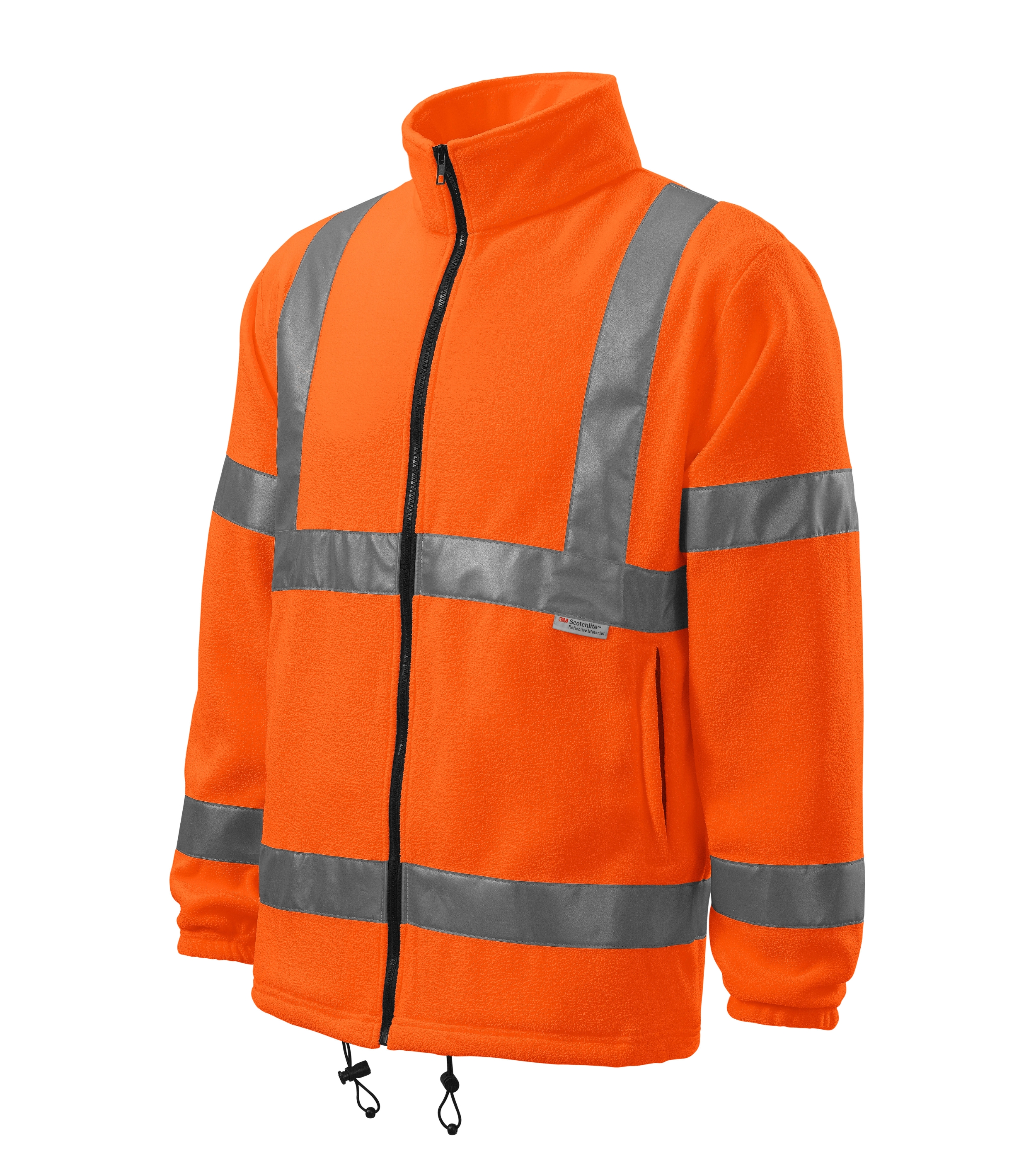 Herren / Damen Warnschutzjacke in gelb oder orange - HV FLEECE JACKET5V1 - hochsichtbar und Leistentaschen mit Krampenreißvershluss - warnschutz  Arbeitsjacke für Damen und Herren 