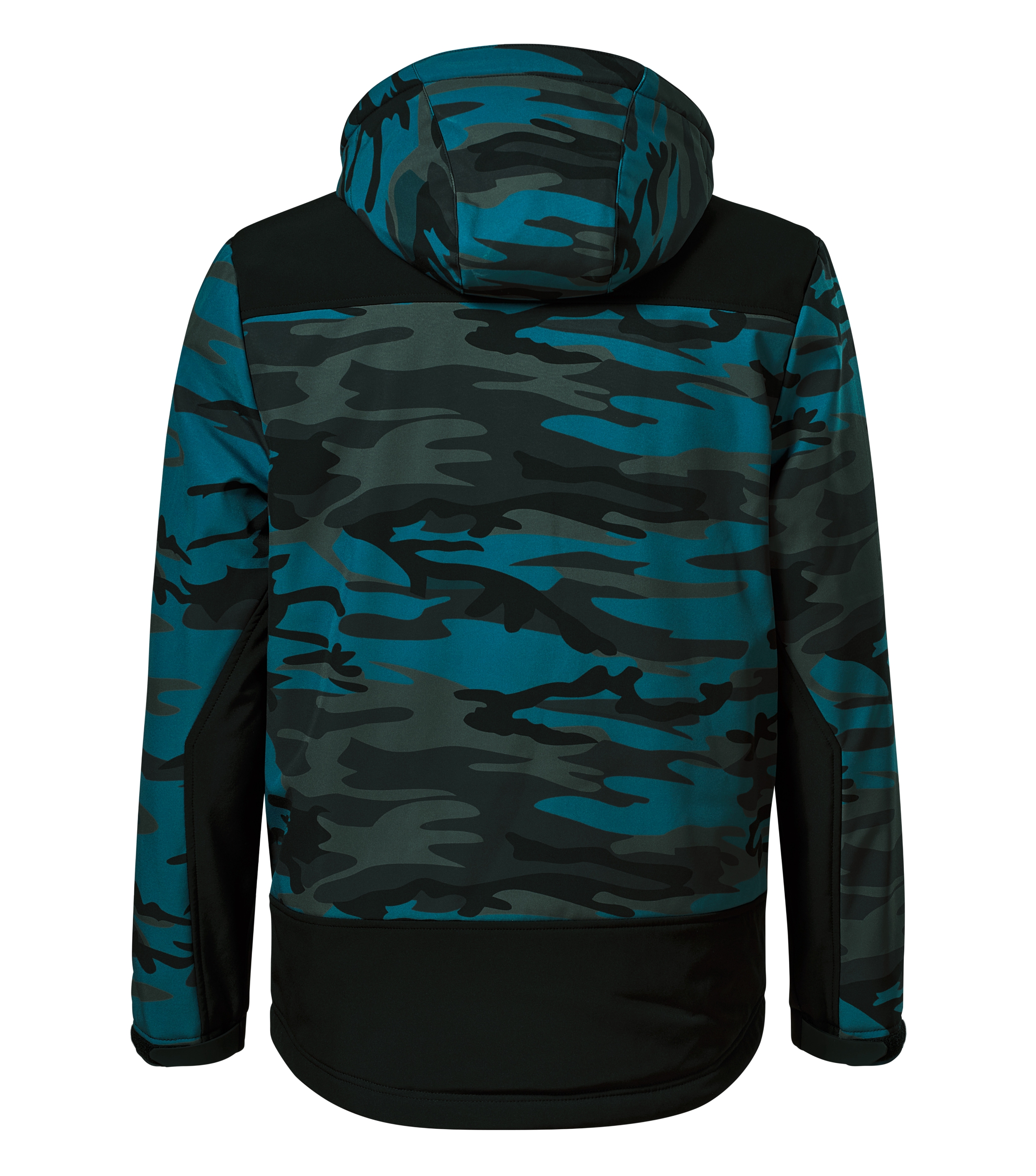 Winterjacke für Herren - VERTEX CAMO W56 - 3-lagiges warmes Softshell mit Membran und abnehmbare, verstellbare Kapuze mit Futter - warme Softshelljacke Outdoor