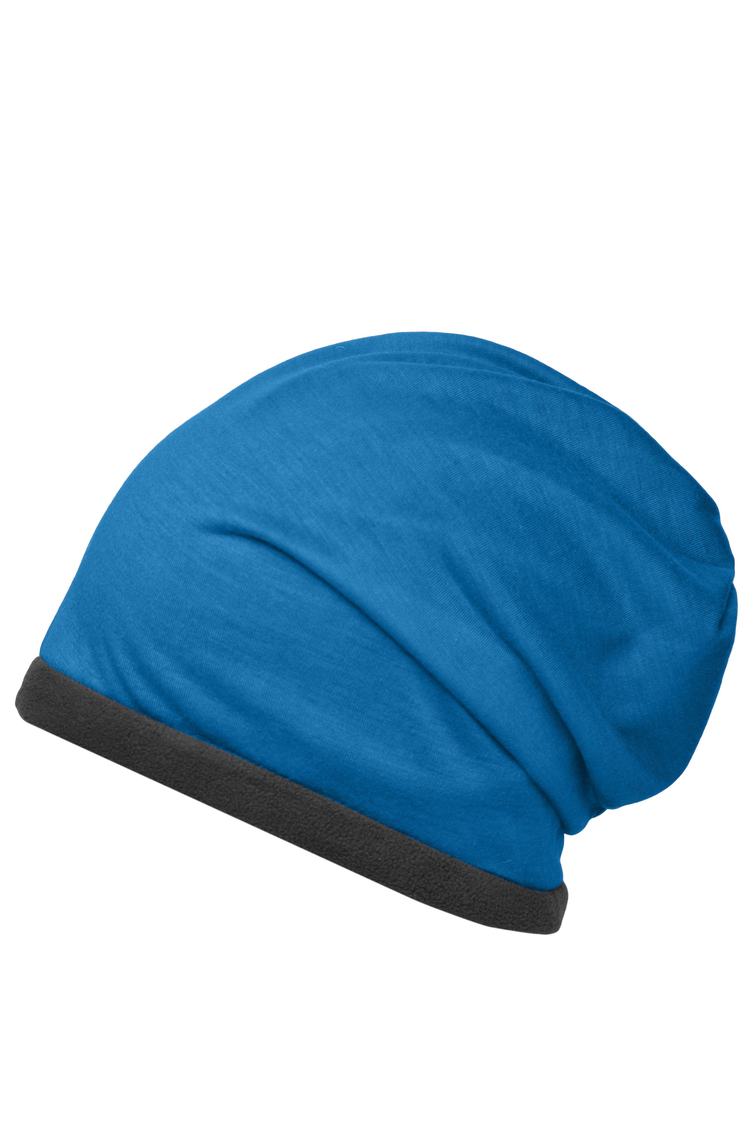 Fleece Beanie MB7131 Lässige Mütze mit Fleece-Kontrastabschluss