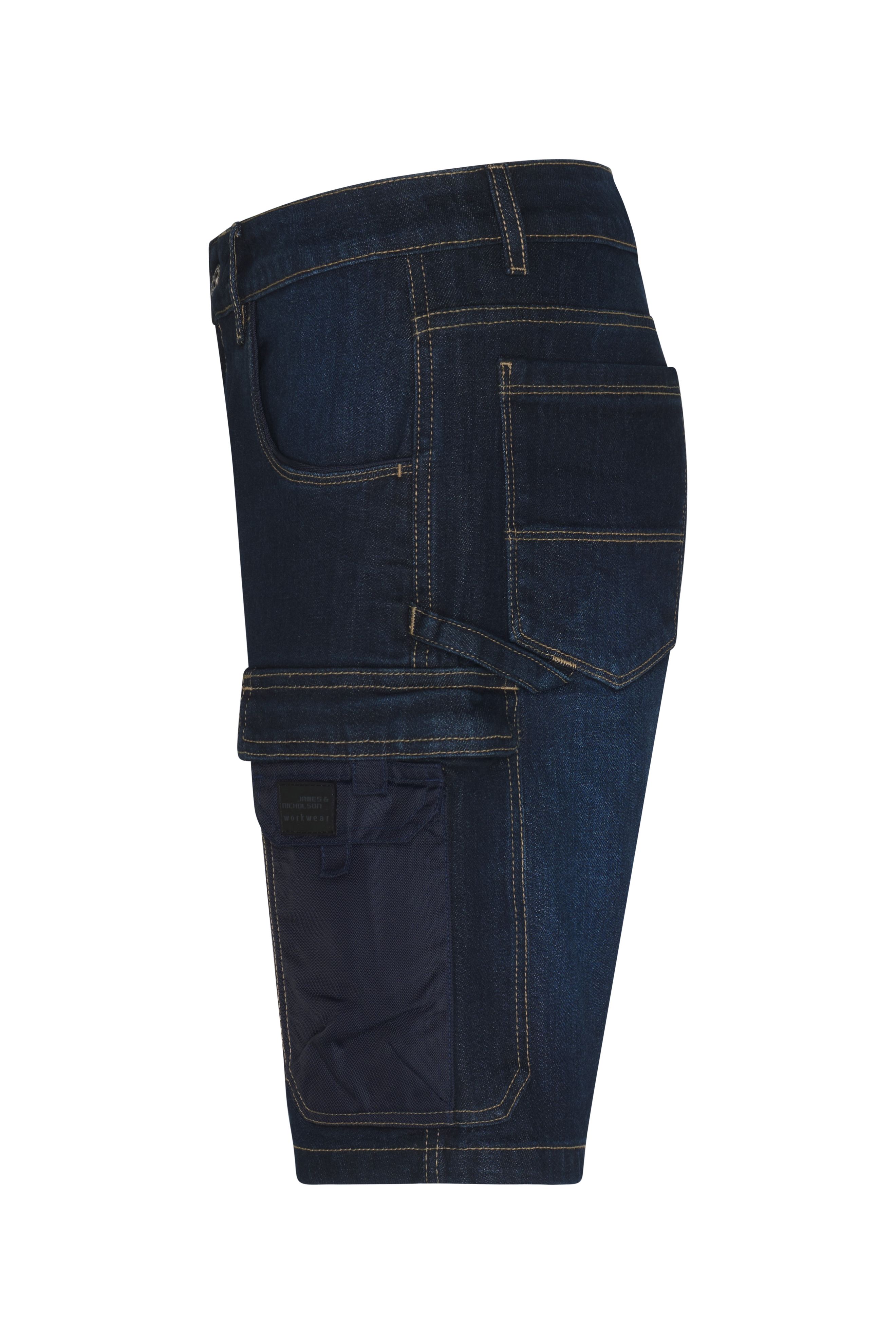 Workwear Stretch-Bermuda-Jeans JN871 Kurze Jeans-Hose mit vielen Details