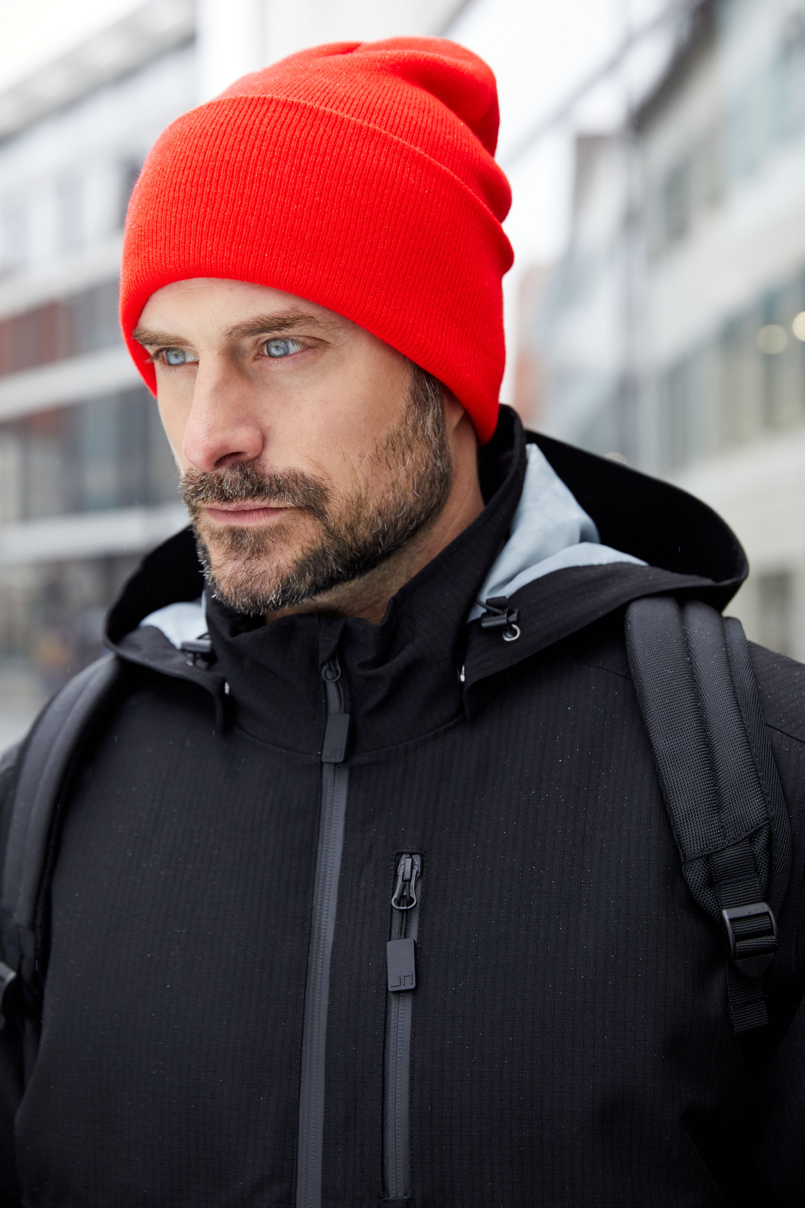 High Brim Beanie MB7139 Klassische Strickmütze mit extra breitem Umschlag