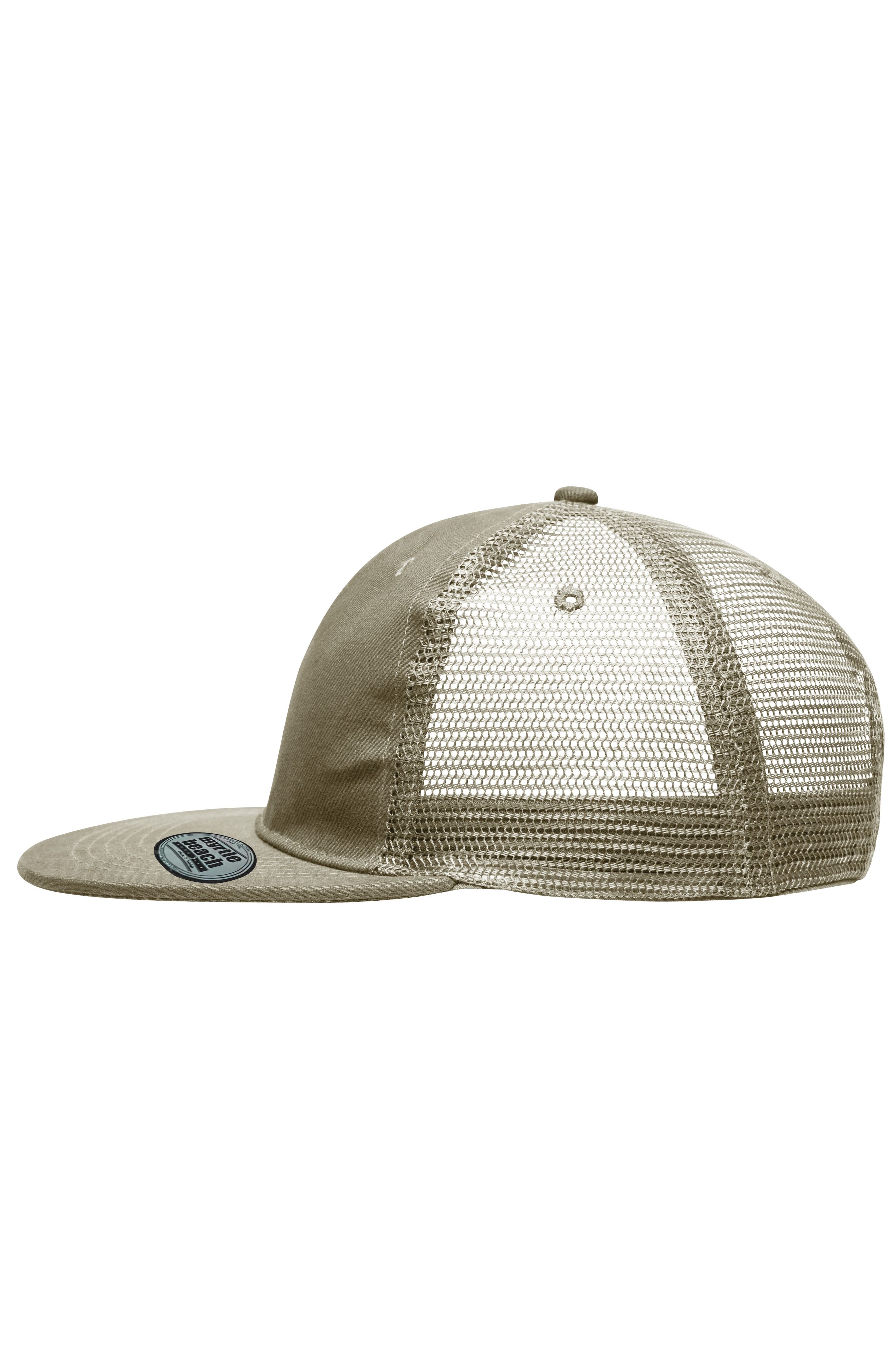 6 Panel Flat Peak Cap MB6509 6 Panel Mesh Cap mit flachem Schild