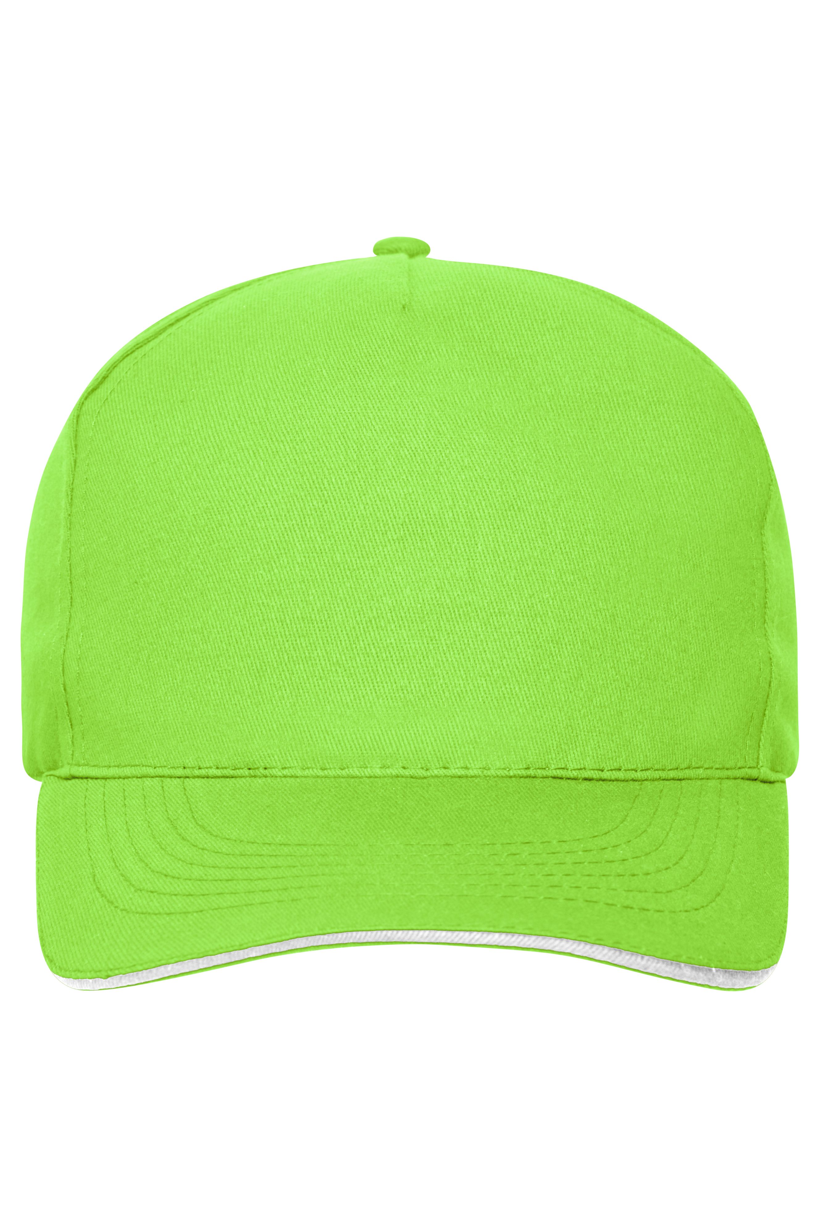 5 Panel Sandwich Cap Bio Cotton MB6238 5 Panel Cap mit ungebürsteter Oberfläche