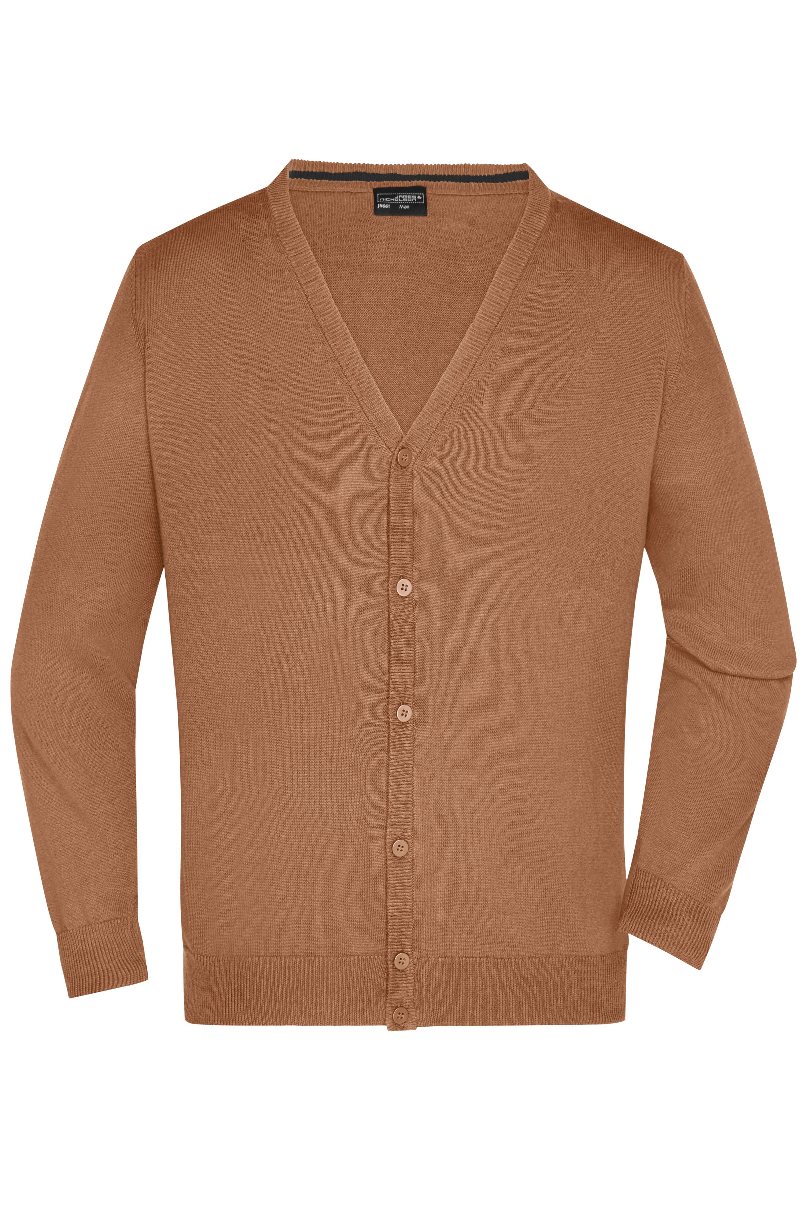 Men's V-Neck Cardigan JN661 Klassische Baumwoll-Strickjacke