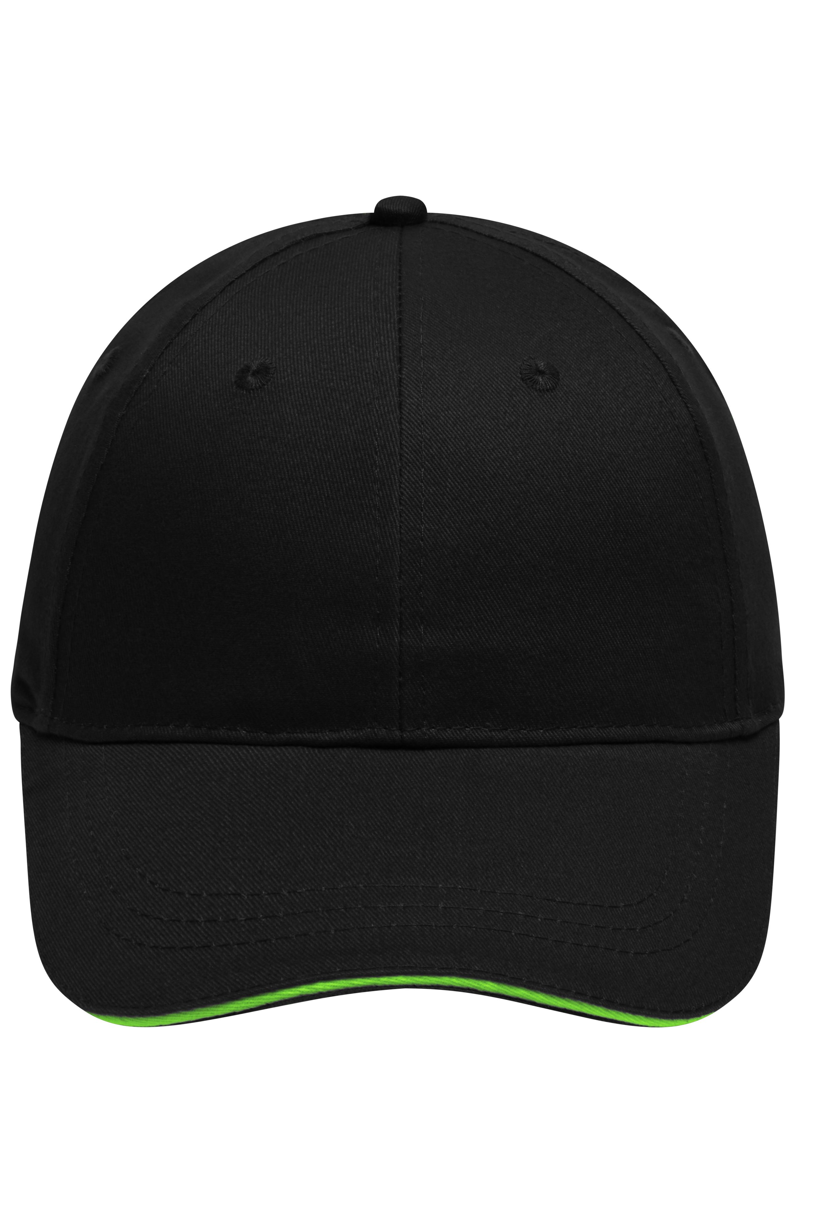 6 Panel Brushed Sandwich Cap MB6212 6 Panel Sandwich Cap mit gebürsteter Oberfläche