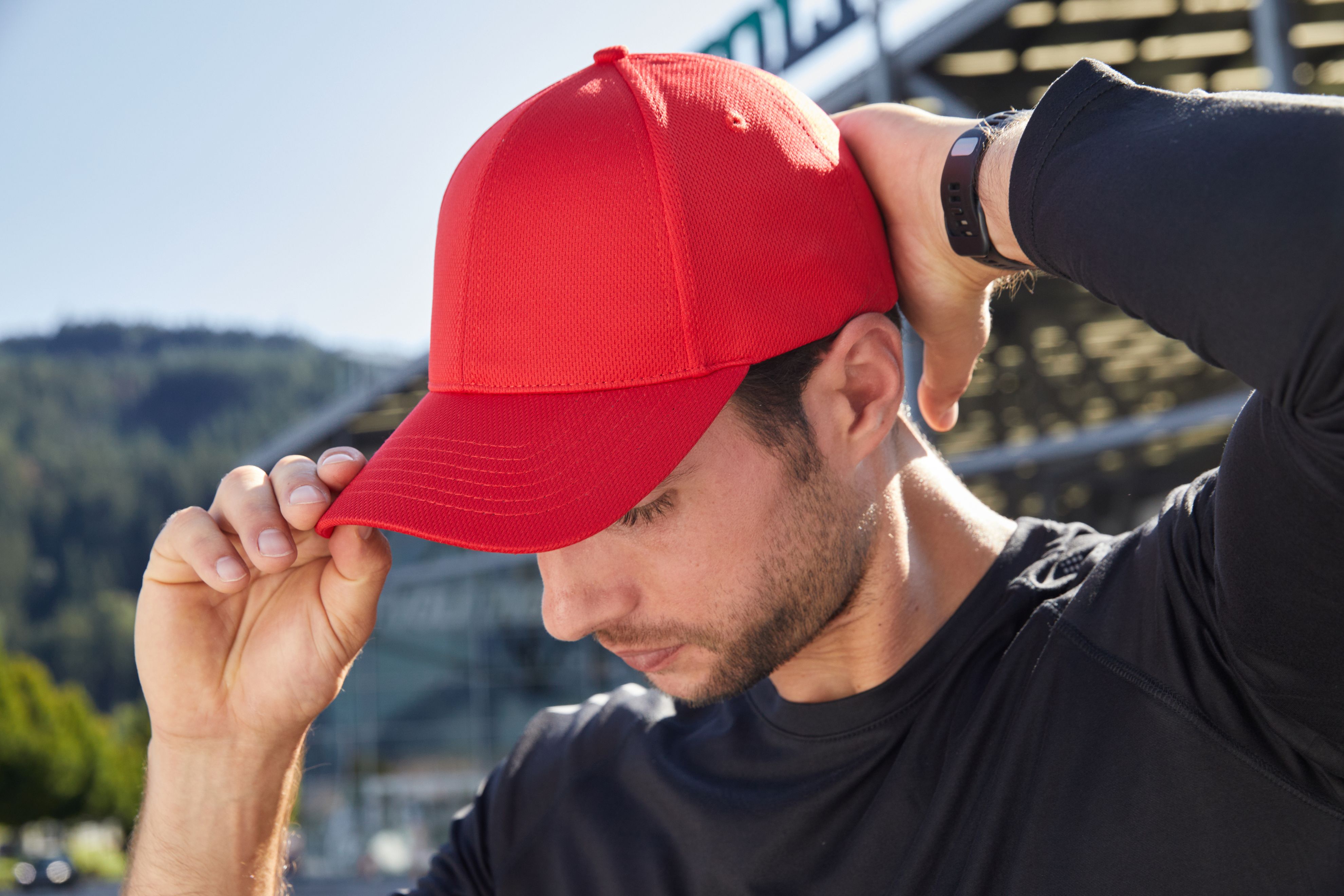 6 Panel Sports Cap MB6241 Sportliches 6 Panel Cap aus weichem Meshmaterial