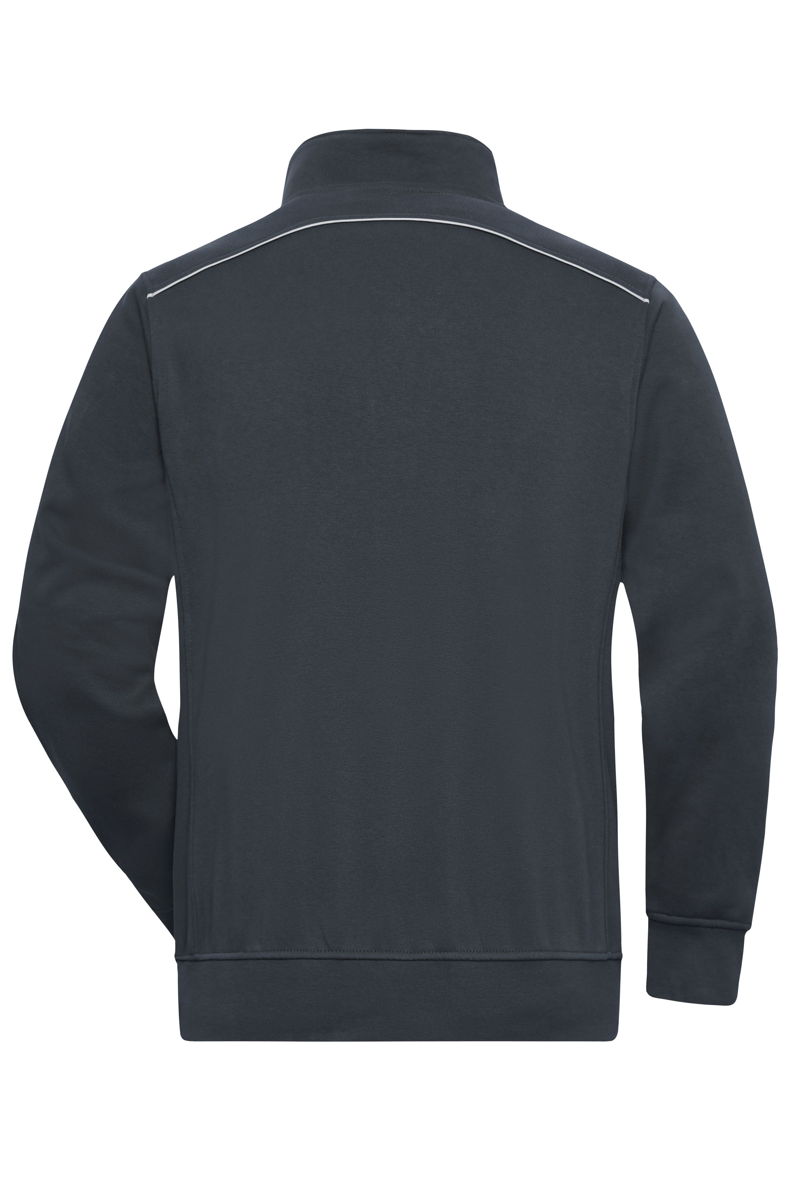 Workwear Half-Zip Sweat - SOLID - JN895 Sweatshirt mit Stehkragen, Reißverschluss und Kontrastpaspel