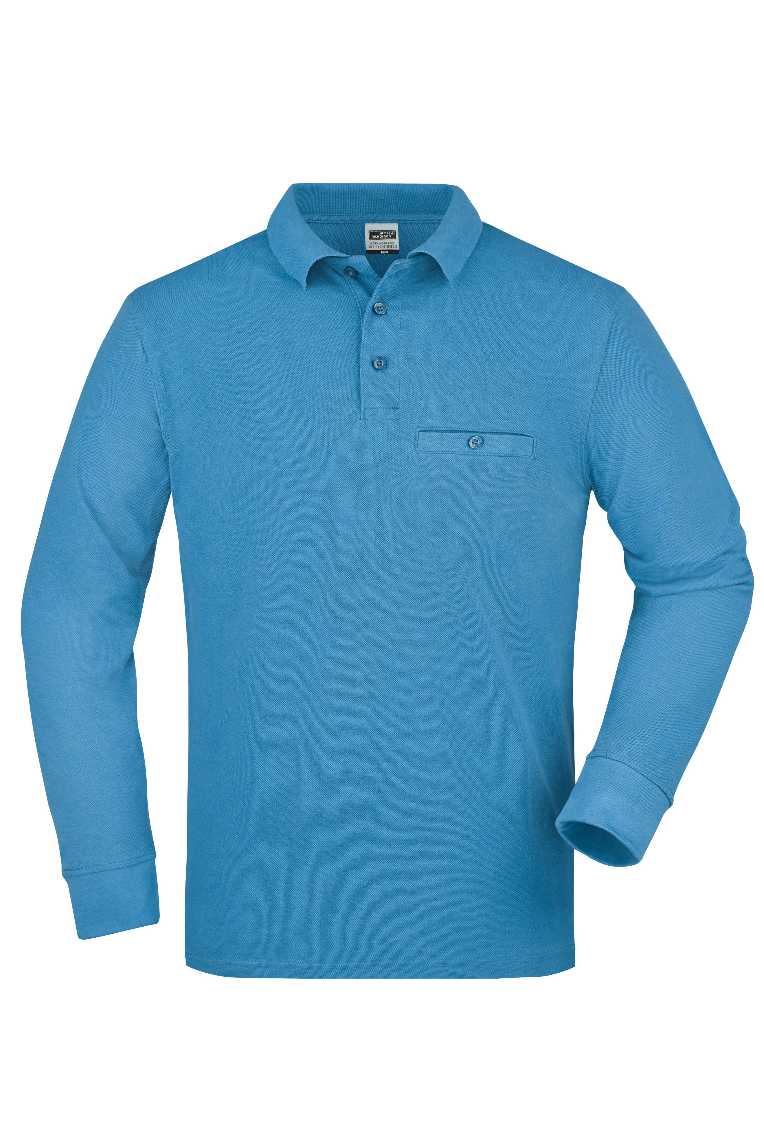 Men's Workwear Polo Pocket Longsleeve JN866 Pflegeleichtes und strapazierfähiges Langarm Polo mit Brusttasche