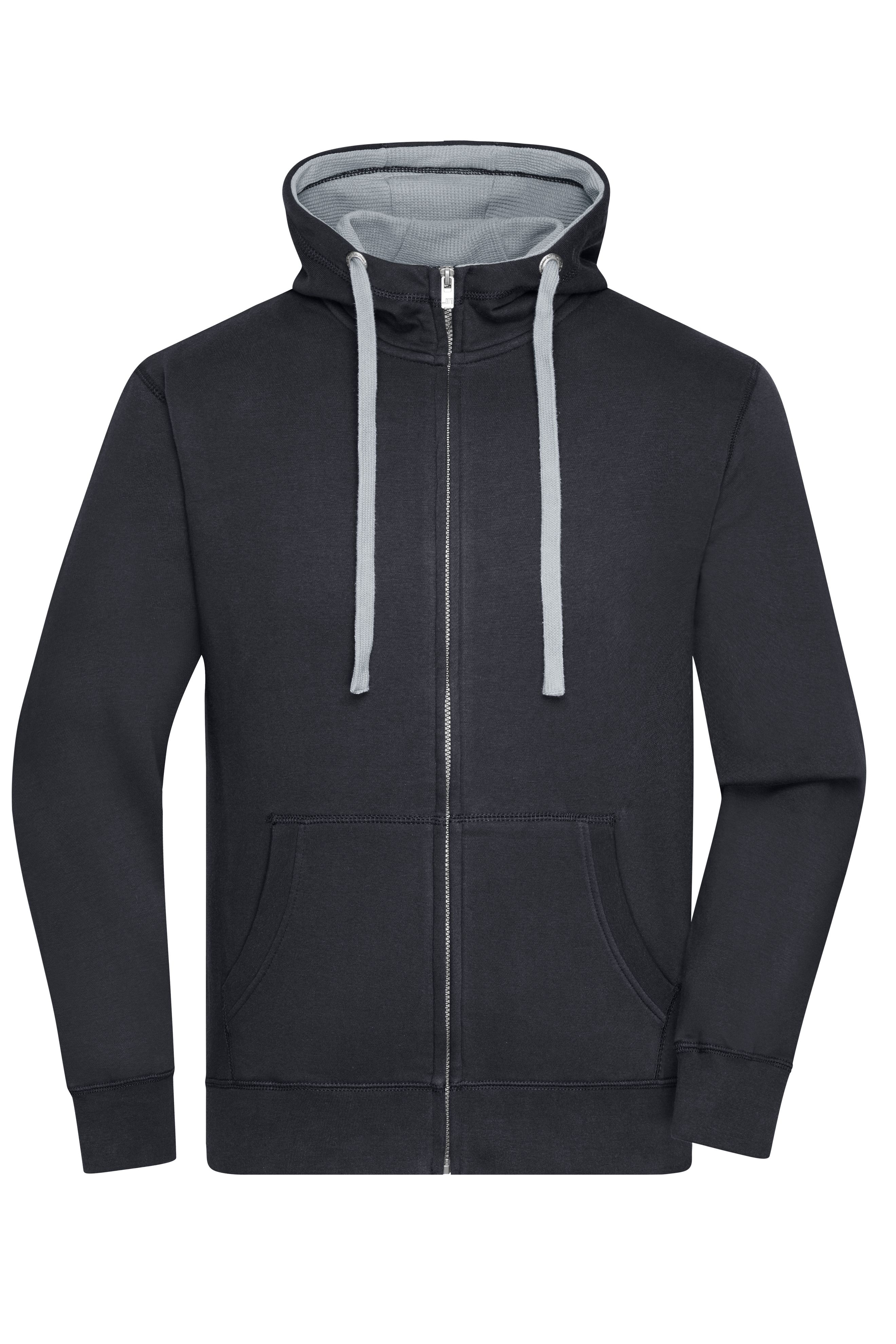 Men's Lifestyle Zip-Hoody JN963 Sweat-Jacke mit Reißverschluss und Kapuze