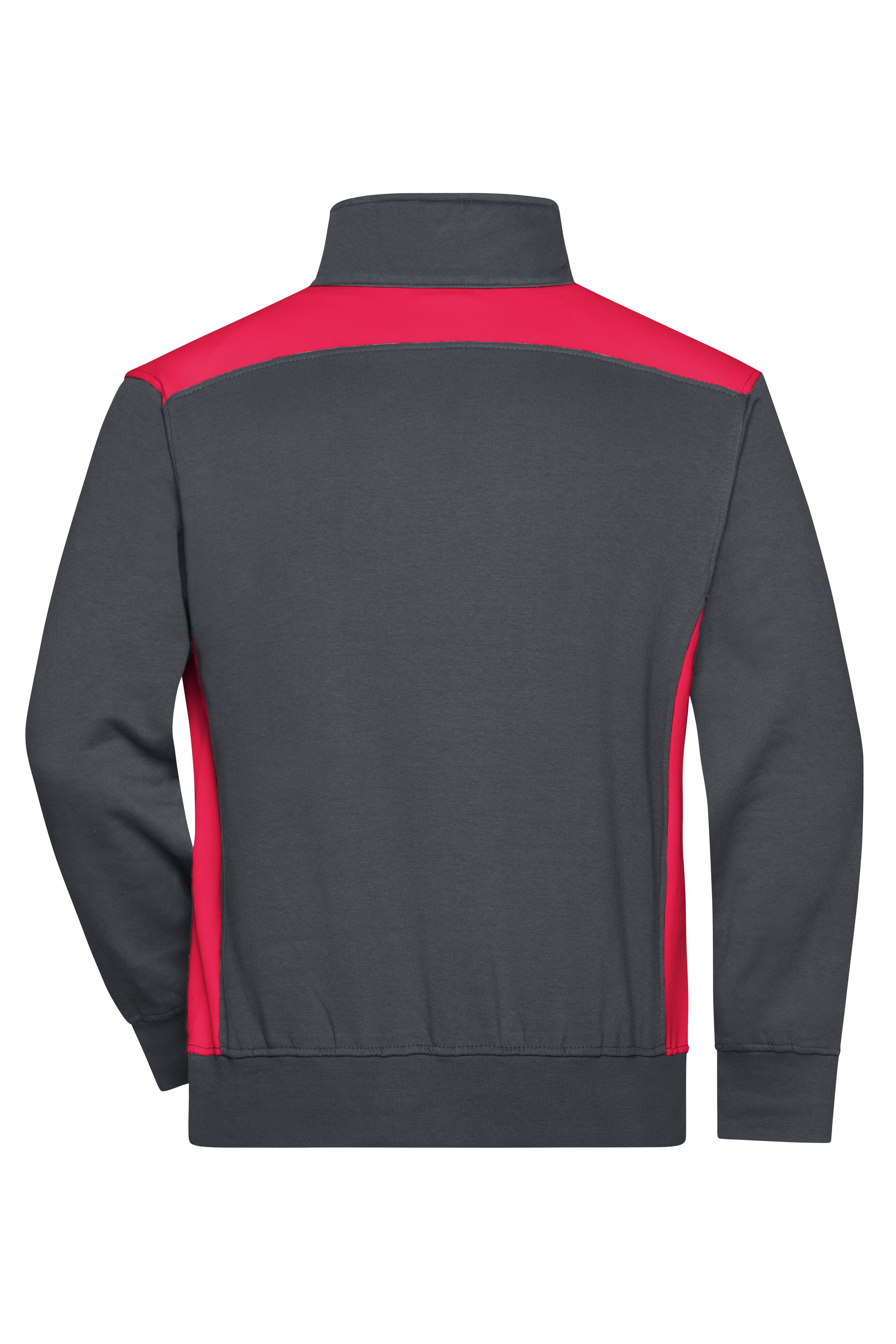Workwear Half-Zip Sweat - COLOR - JN868 Sweatshirt mit Stehkragen, Reißverschluss und Kontrasteinsätzen