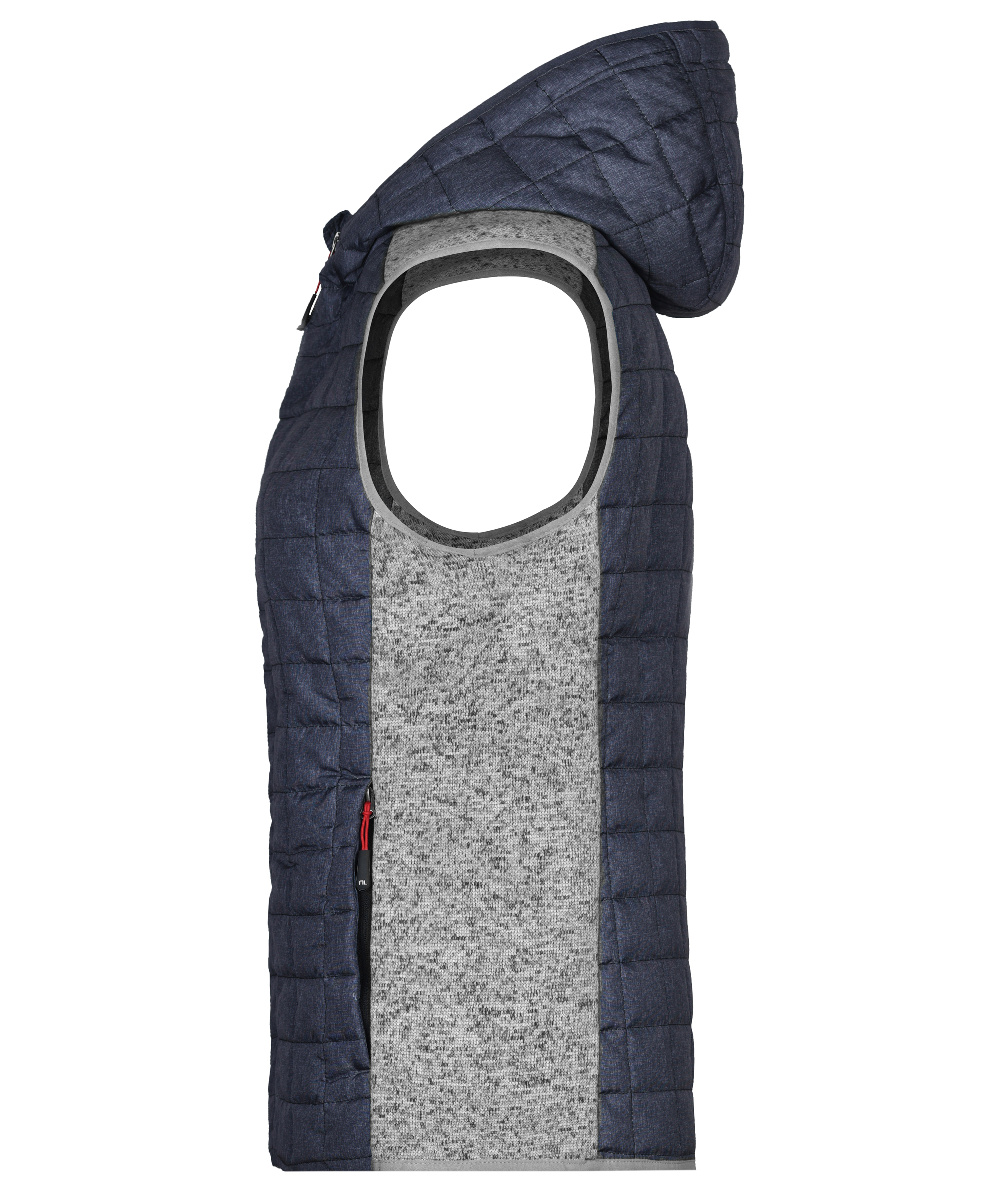 Ladies' Knitted Hybrid Vest JN767 Weste im stylischen Materialmix