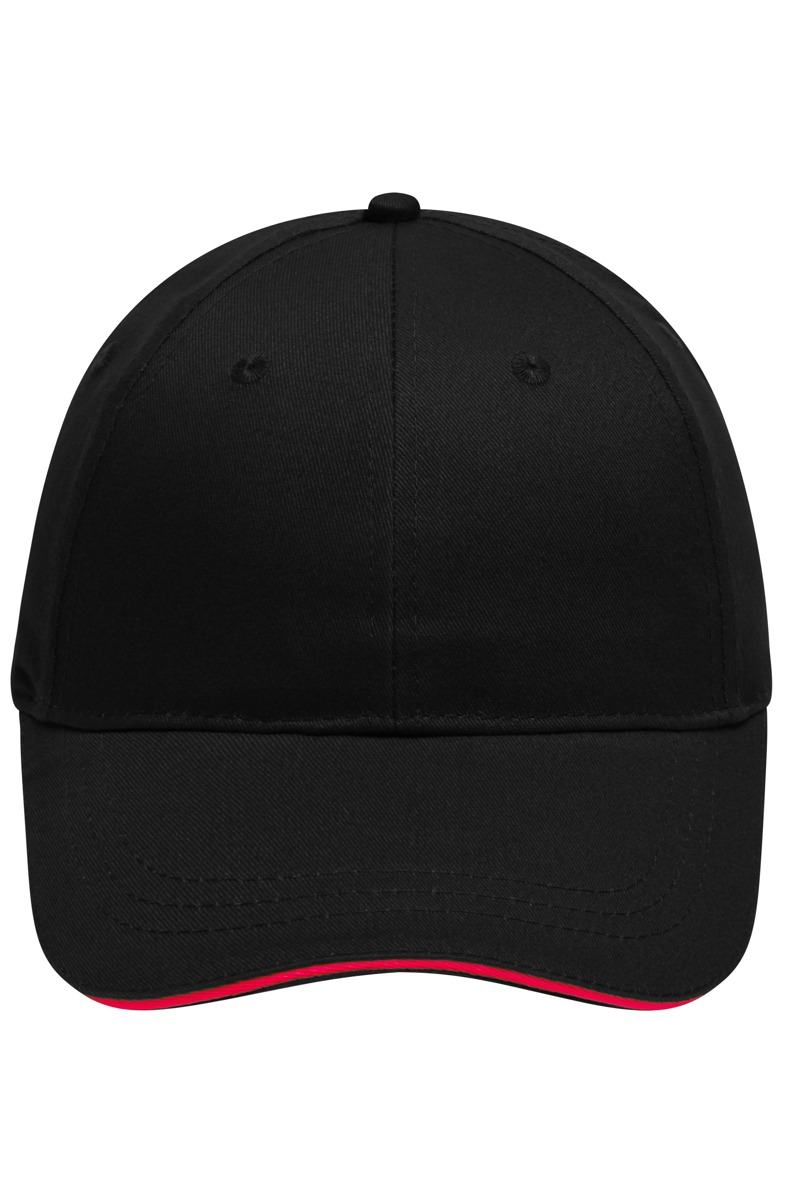 6 Panel Brushed Sandwich Cap MB6212 6 Panel Sandwich Cap mit gebürsteter Oberfläche