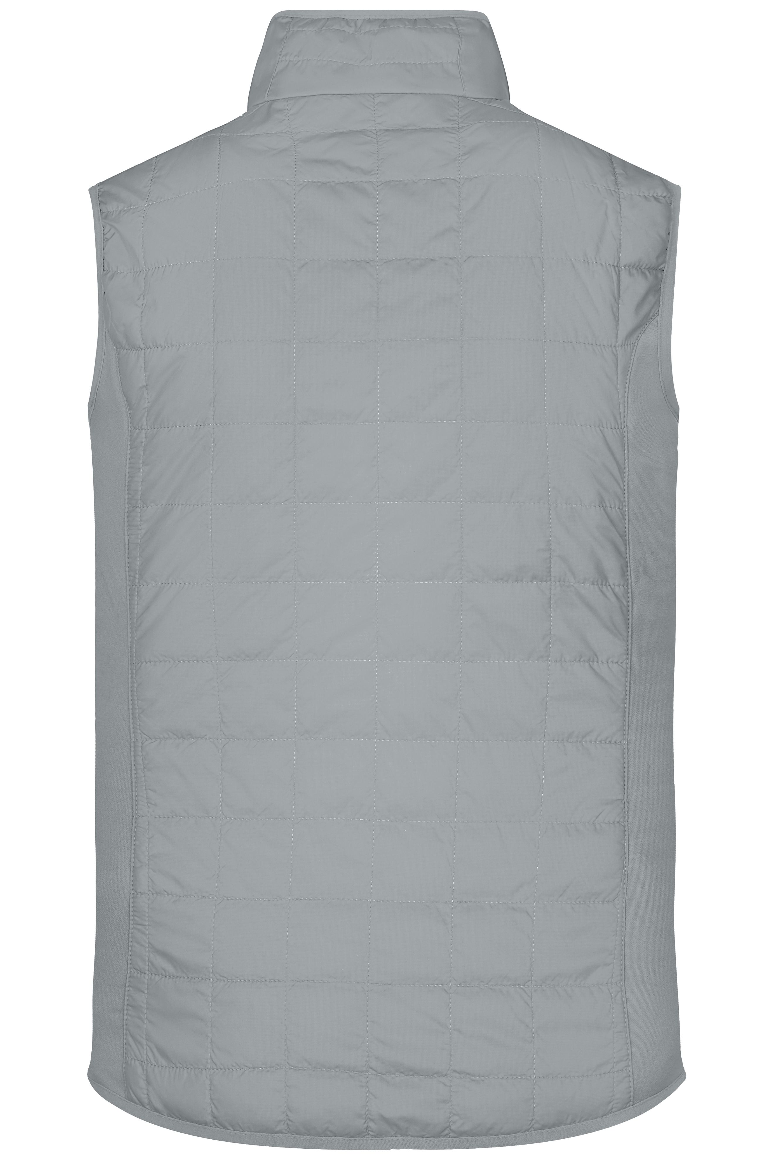 Men's Hybrid Vest JN1114 Leicht wattierte Weste im sportlichen Materialmix Men's Hybrid Vest JN1114 Leicht wattierte Weste im sportlichen Materialmix