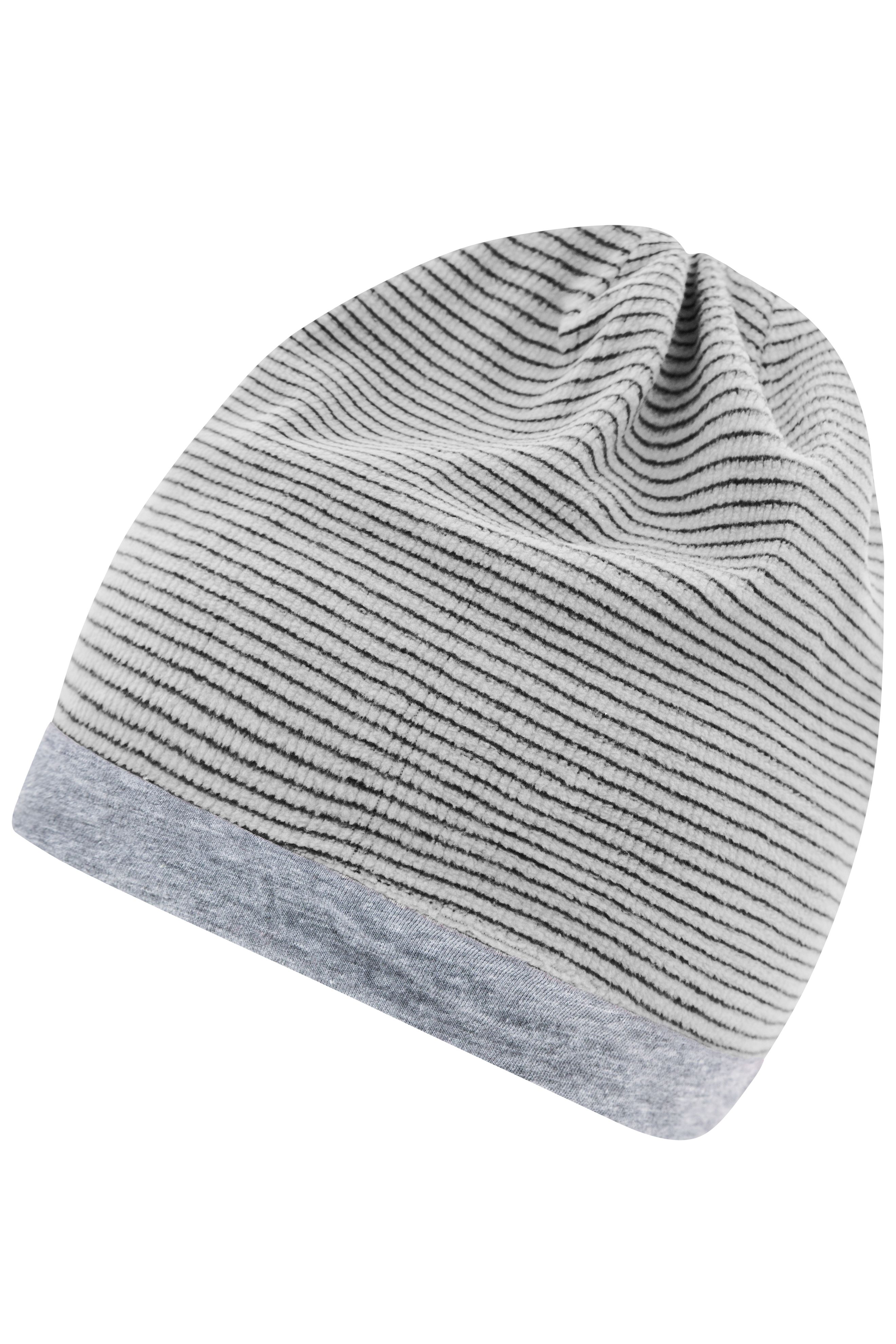 Structured Beanie MB7127 Stretchfleece-Mütze mit Kontrastabschluss