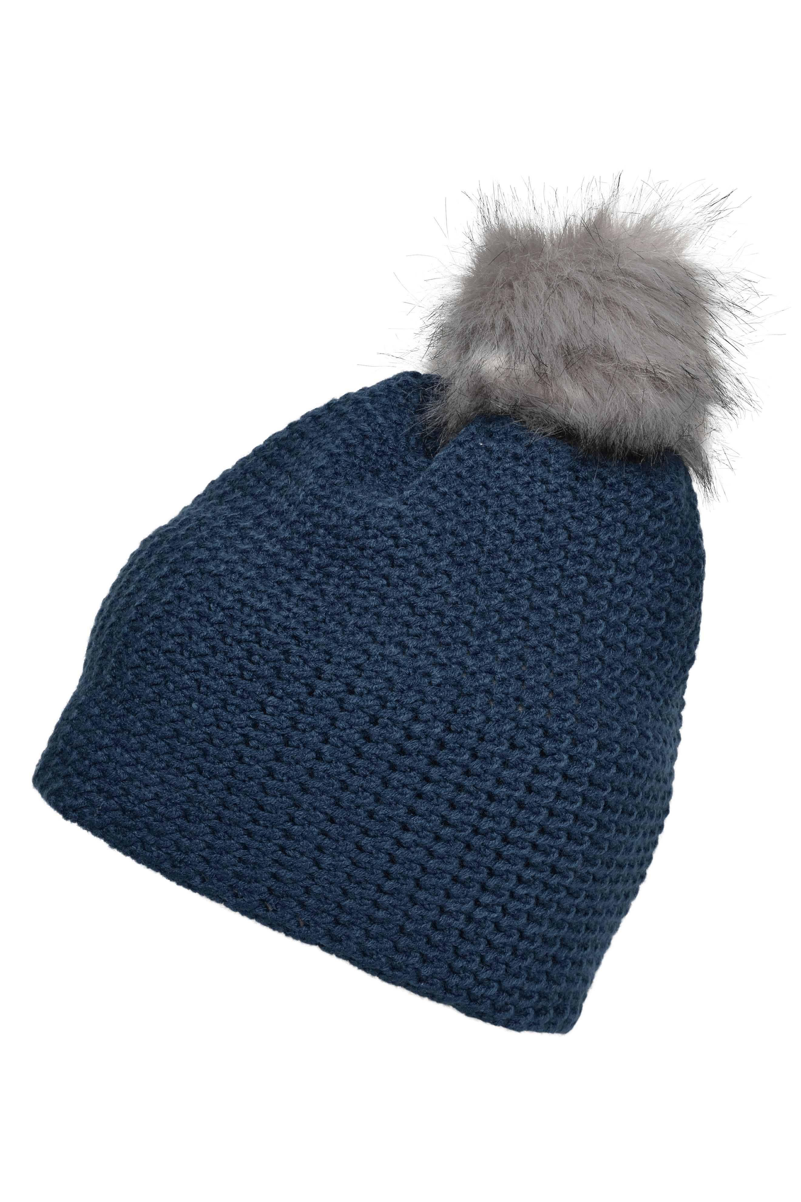 Fine Crocheted Beanie MB7120 Häkelmütze mit Pompon