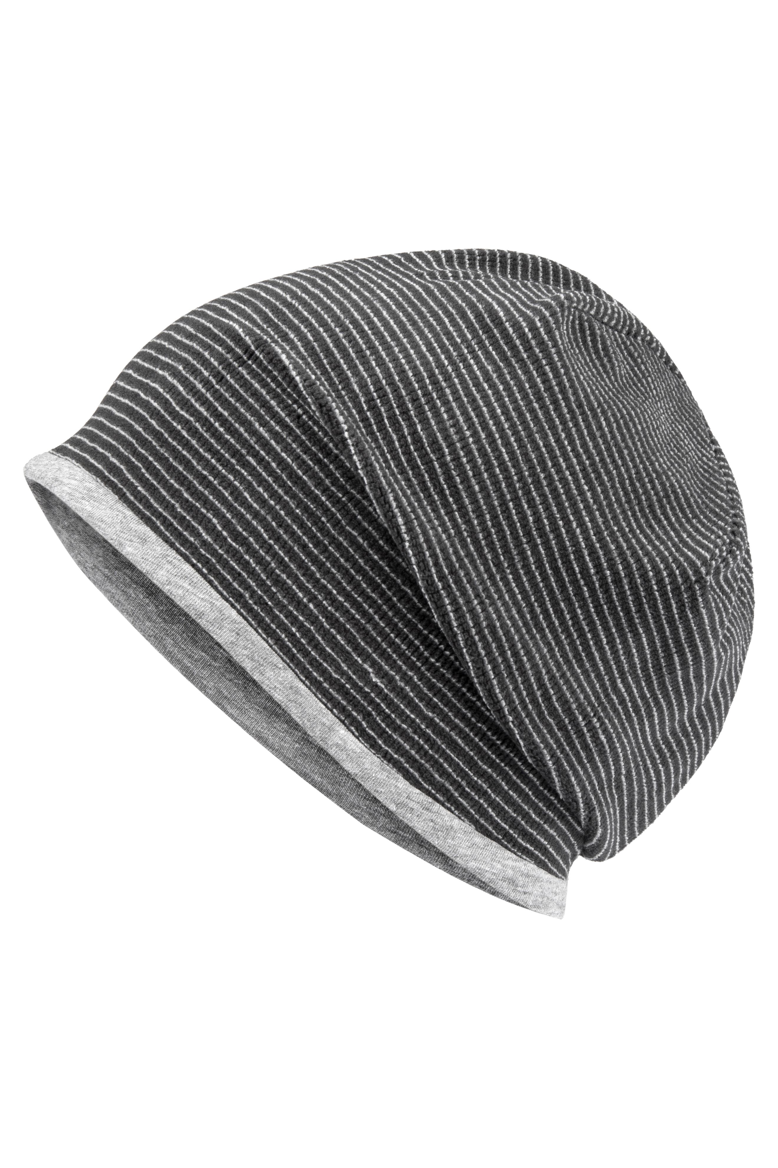 Structured Beanie MB7127 Stretchfleece-Mütze mit Kontrastabschluss