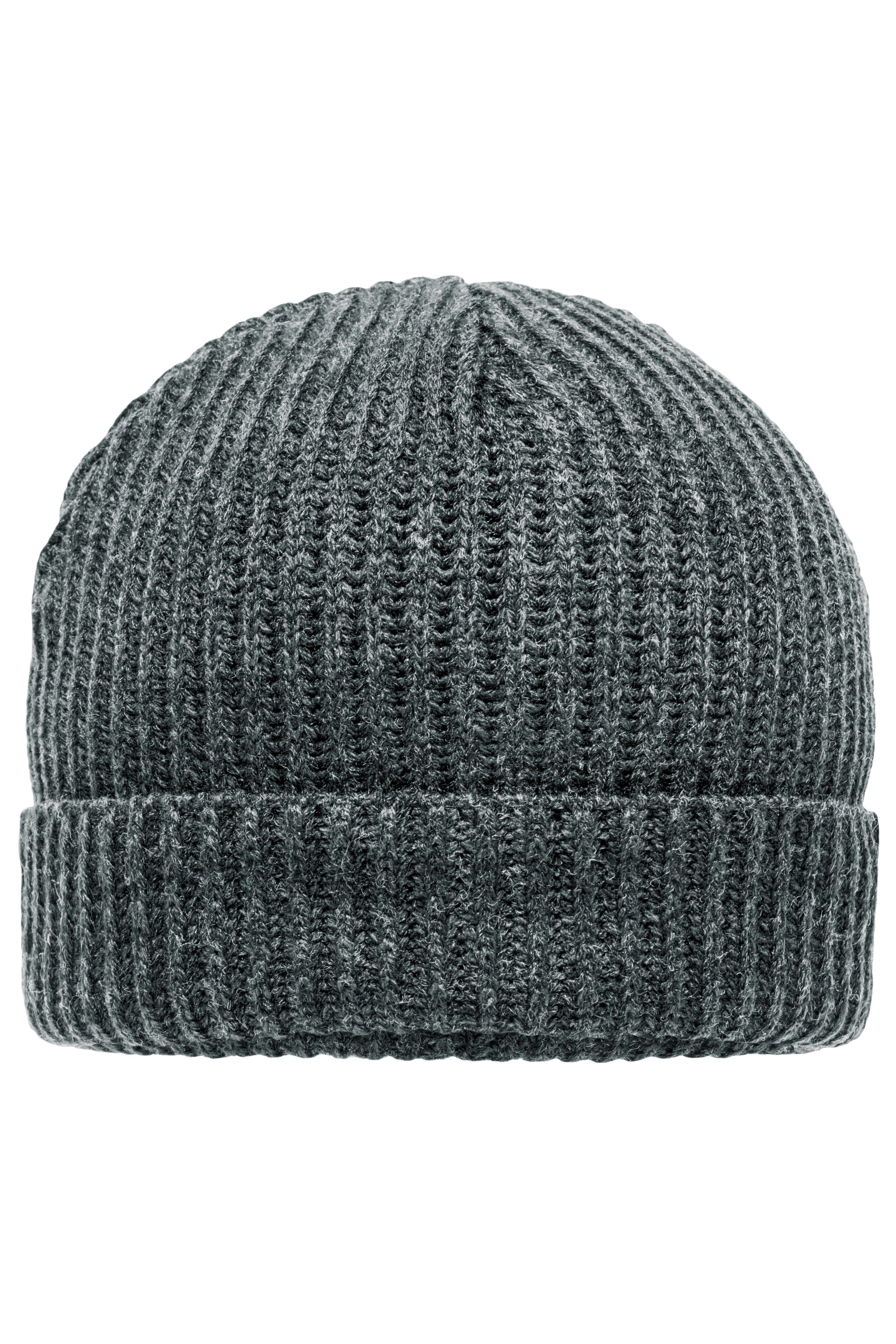 Urban Beanie MB7992 Melierte Strickmütze mit Krempe
