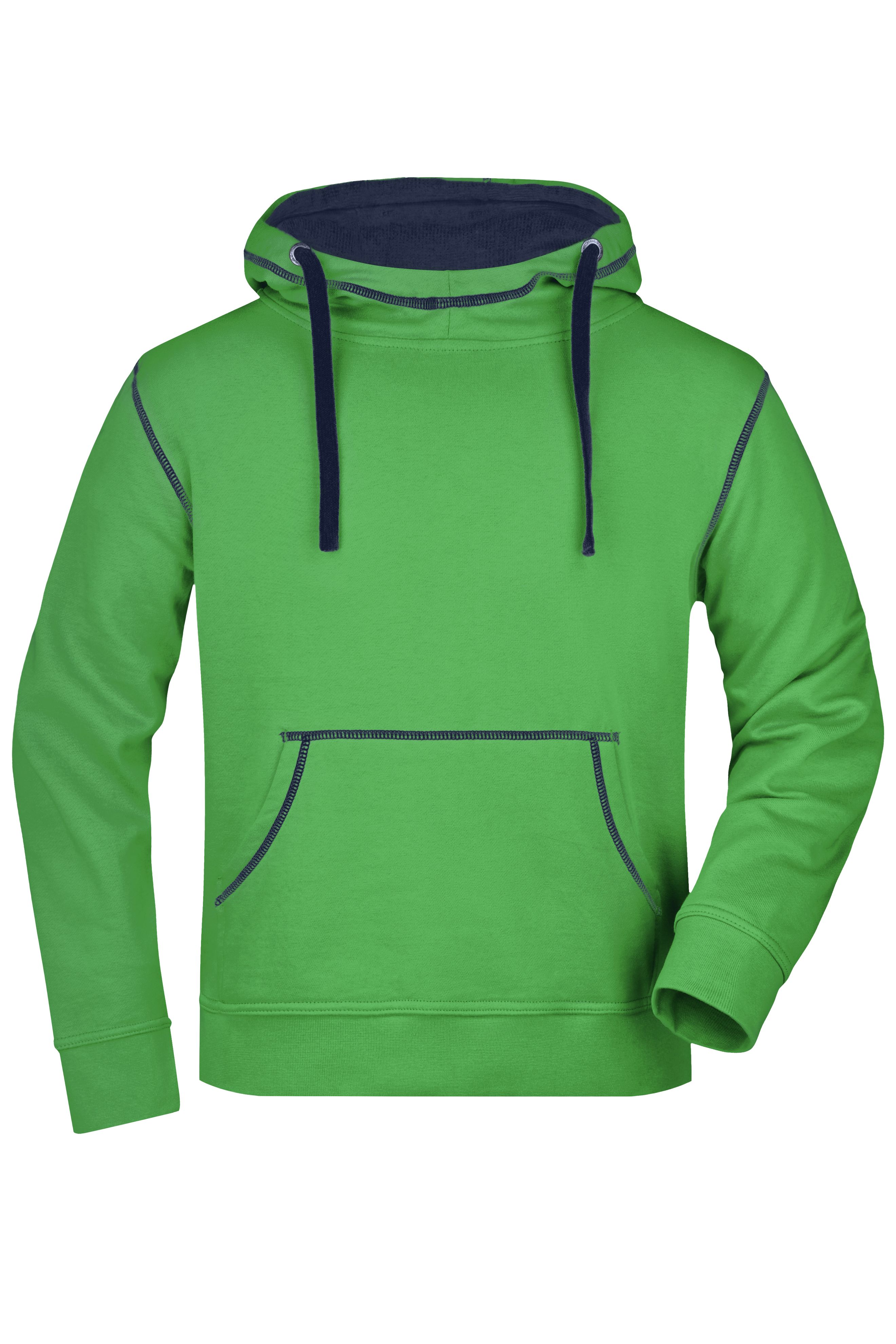 Men's Lifestyle Hoody JN961 Kapuzensweat mit modischen Kontrastnähten