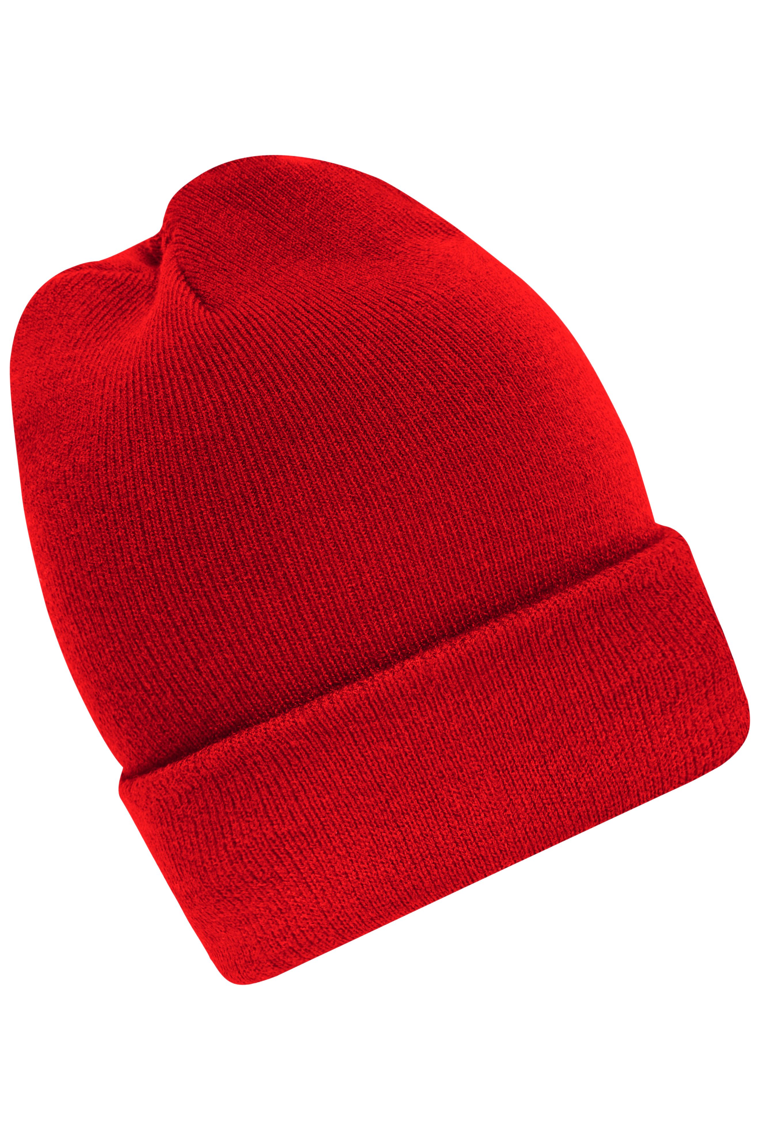 High Brim Beanie MB7139 Klassische Strickmütze mit extra breitem Umschlag