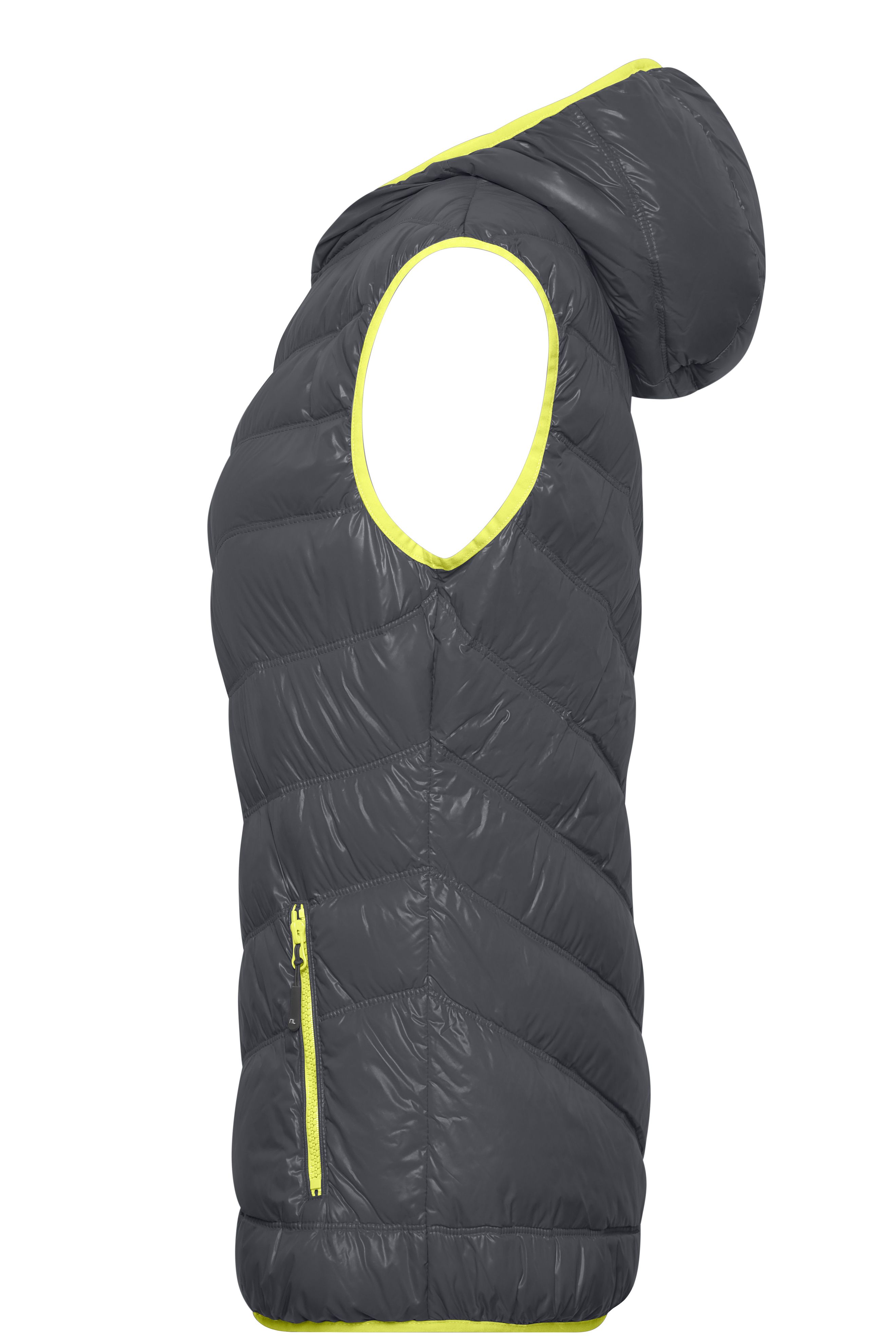 Ladies' Down Vest JN1061 Ultraleichte sportliche Daunenweste mit Kapuze