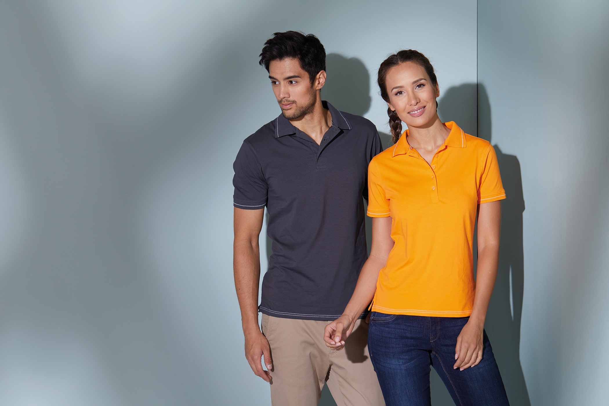 Ladies' Elastic Polo JN568 Hochwertiges Poloshirt mit Kontraststreifen