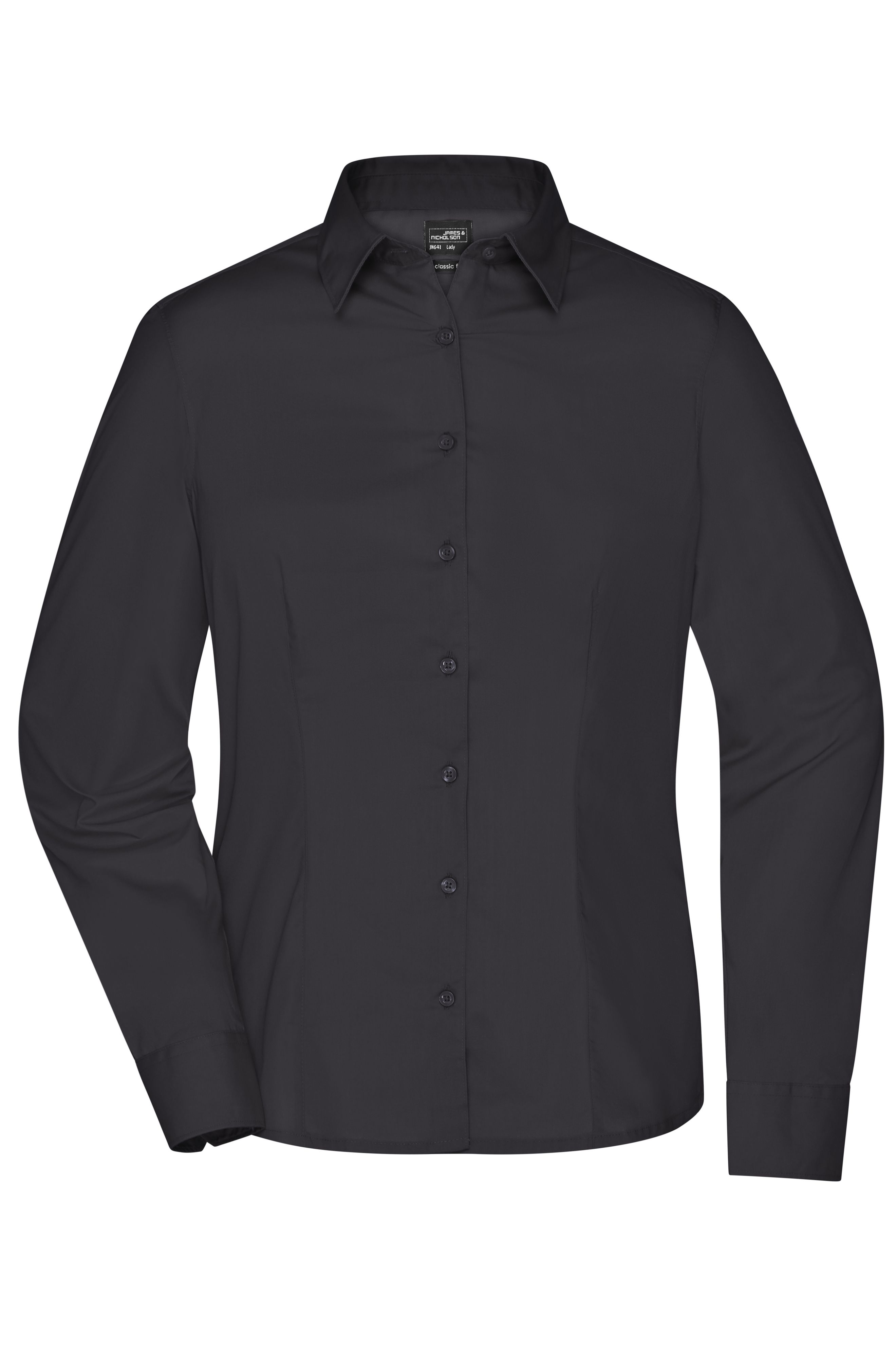 Ladies' Business Shirt Long-Sleeved JN641 Klassisches Shirt aus strapazierfähigem Mischgewebe