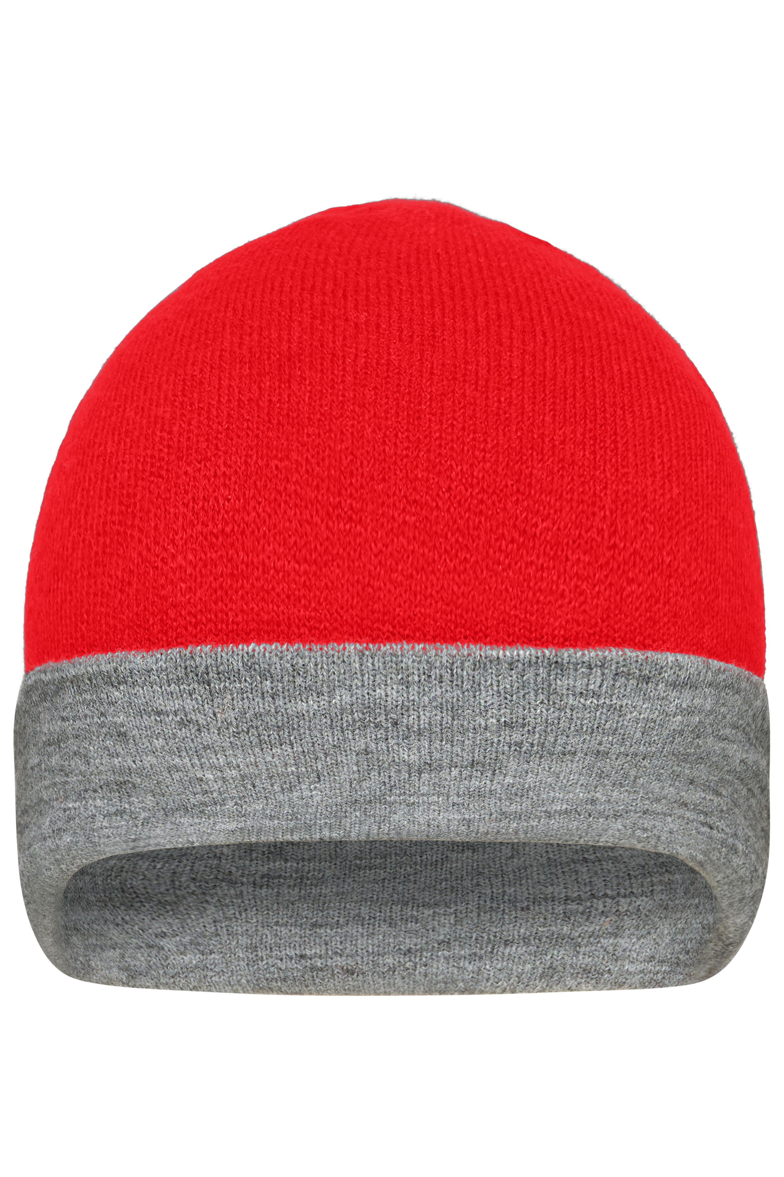 Reversible Beanie MB7400 Wendemütze mit breitem Kontrastumschlag