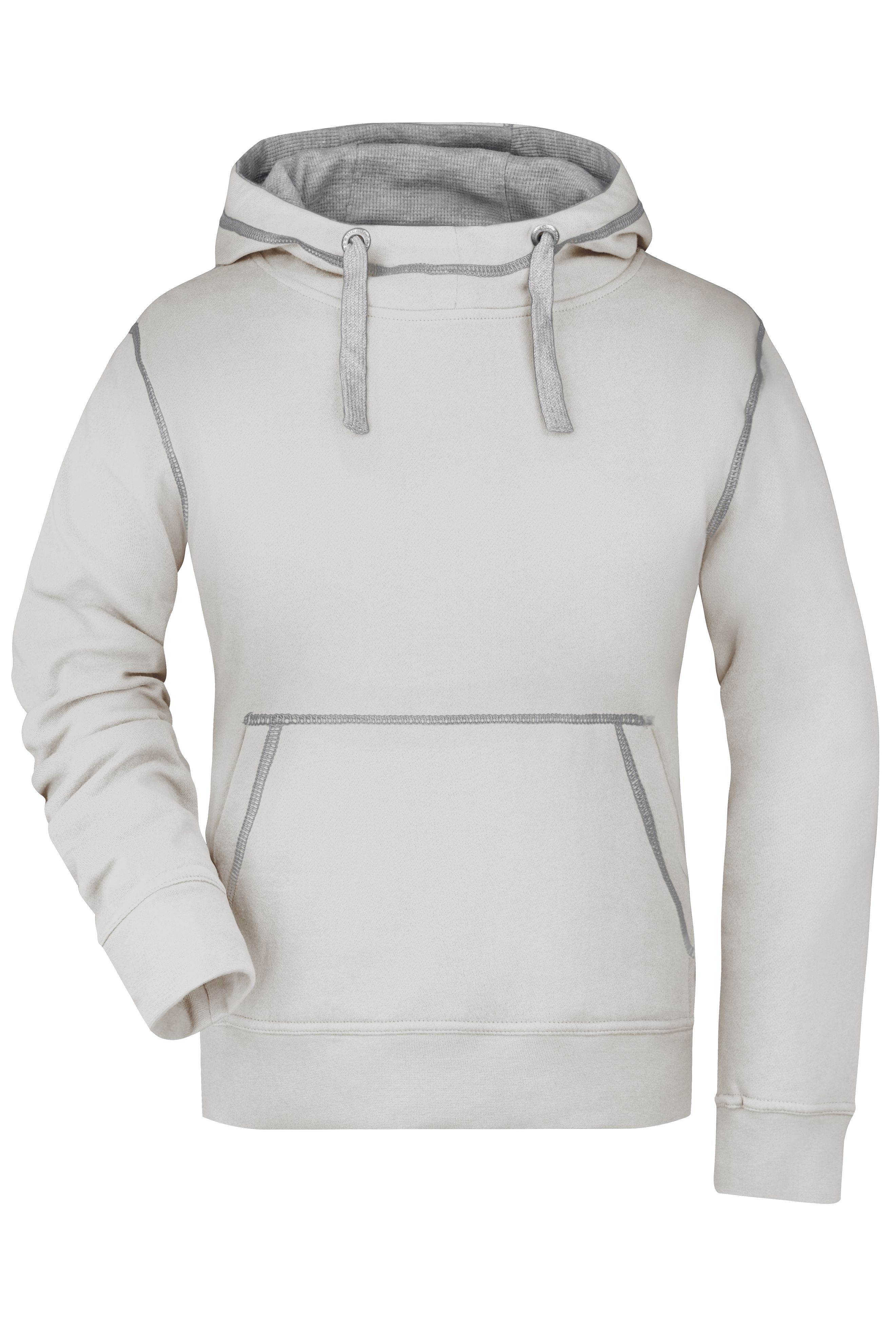 Ladies' Lifestyle Hoody JN960 Kapuzensweat mit modischen Kontrastnähten