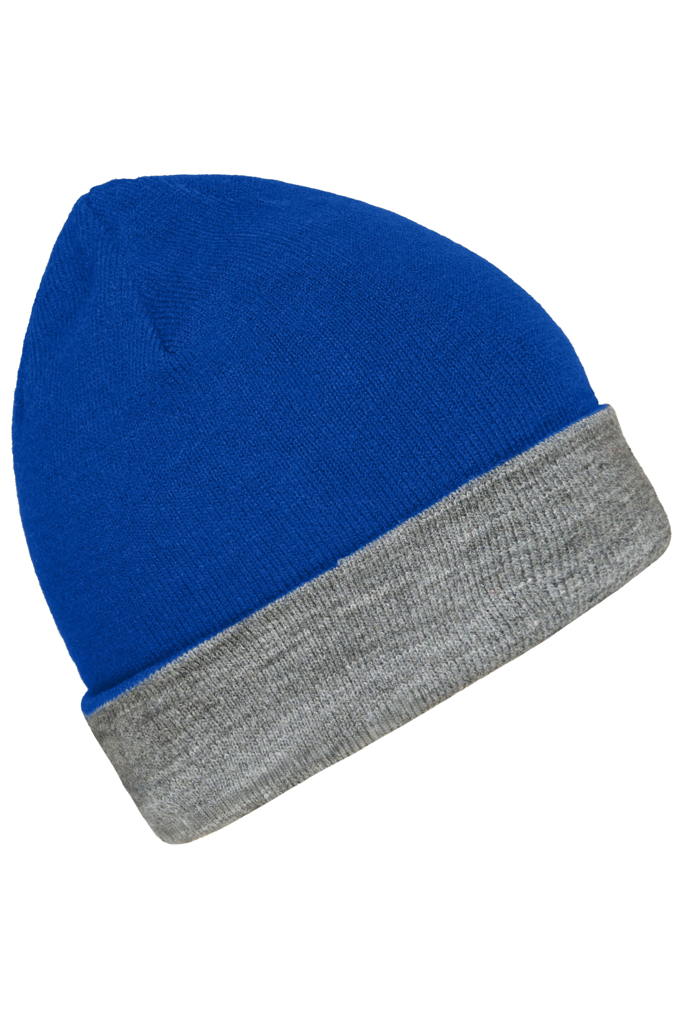 Reversible Beanie MB7400 Wendemütze mit breitem Kontrastumschlag