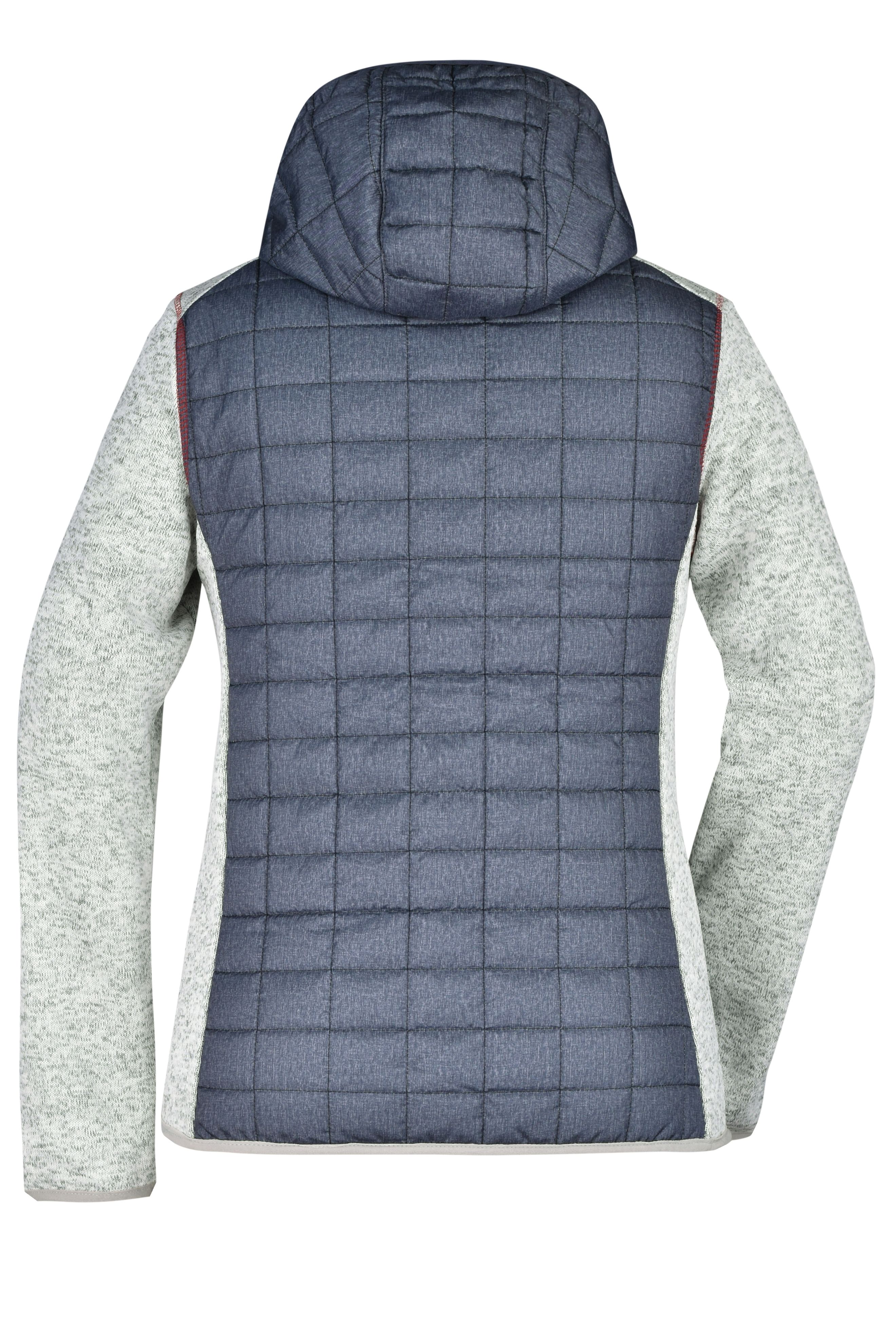 Ladies' Knitted Hybrid Jacket JN771 Strickfleecejacke im stylischen Materialmix