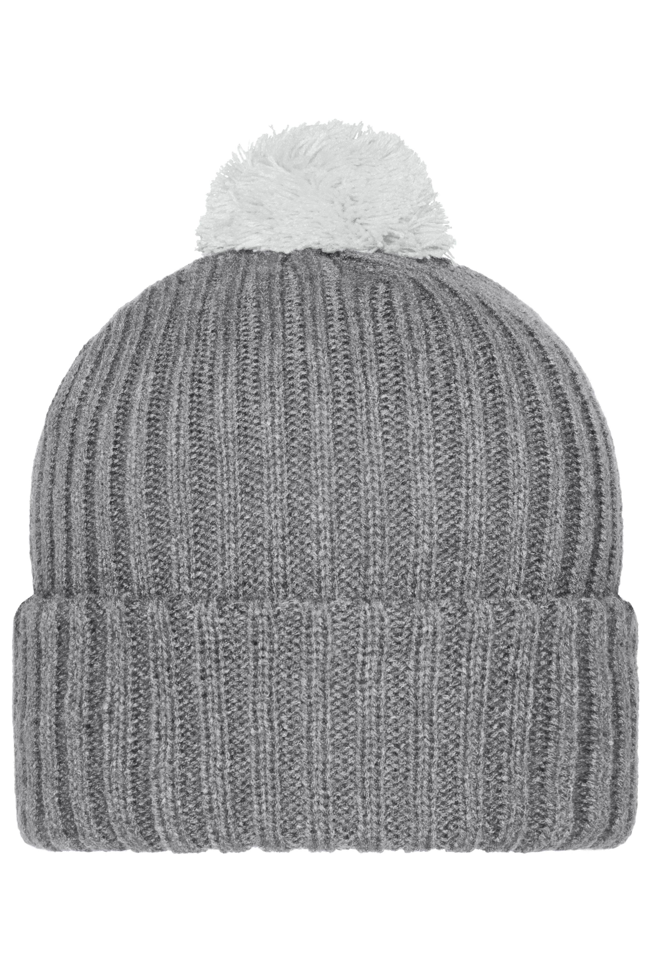 Knitted Cap with Pompon MB7540 Trendige Pomponmütze in vielen Farben