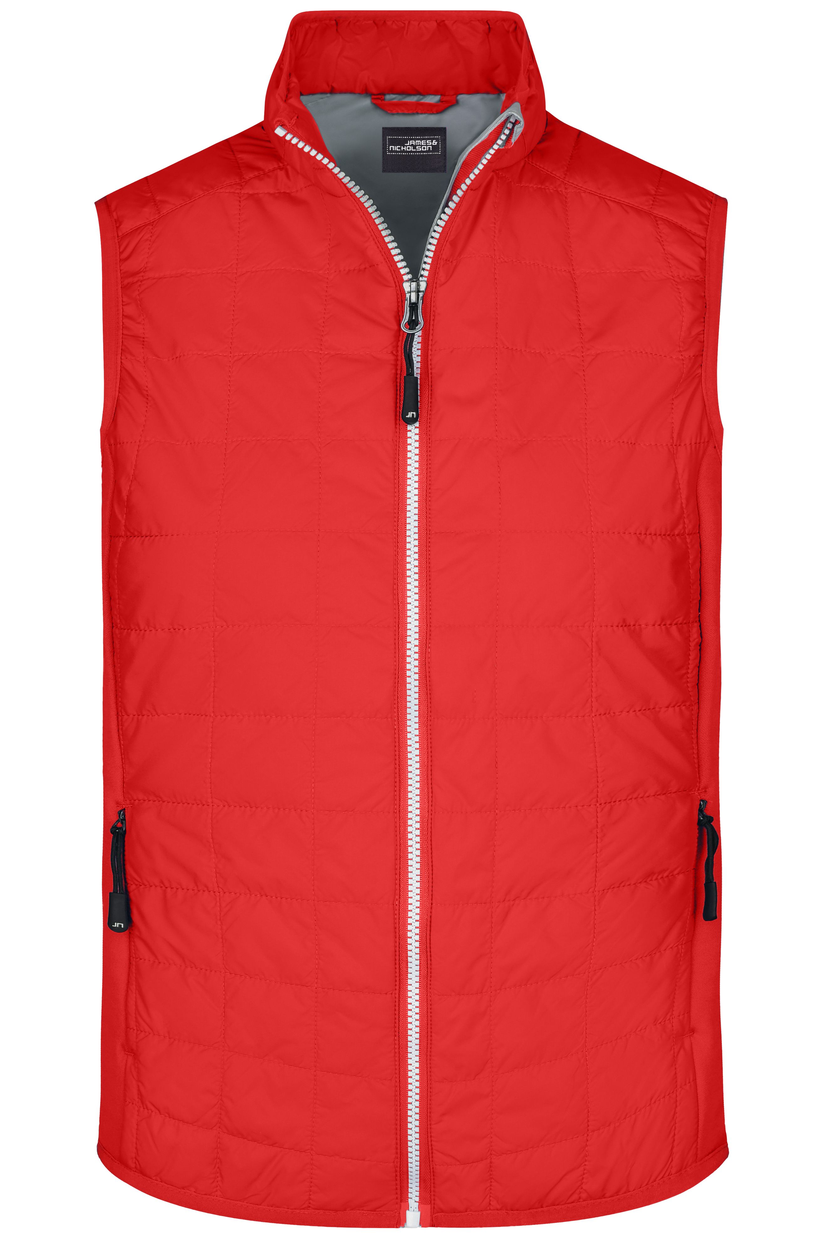 Men's Hybrid Vest JN1114 Leicht wattierte Weste im sportlichen Materialmix Men's Hybrid Vest JN1114 Leicht wattierte Weste im sportlichen Materialmix