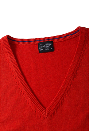 Ladies' V-Neck Pullunder JN656 Klassischer Baumwoll-Pullunder