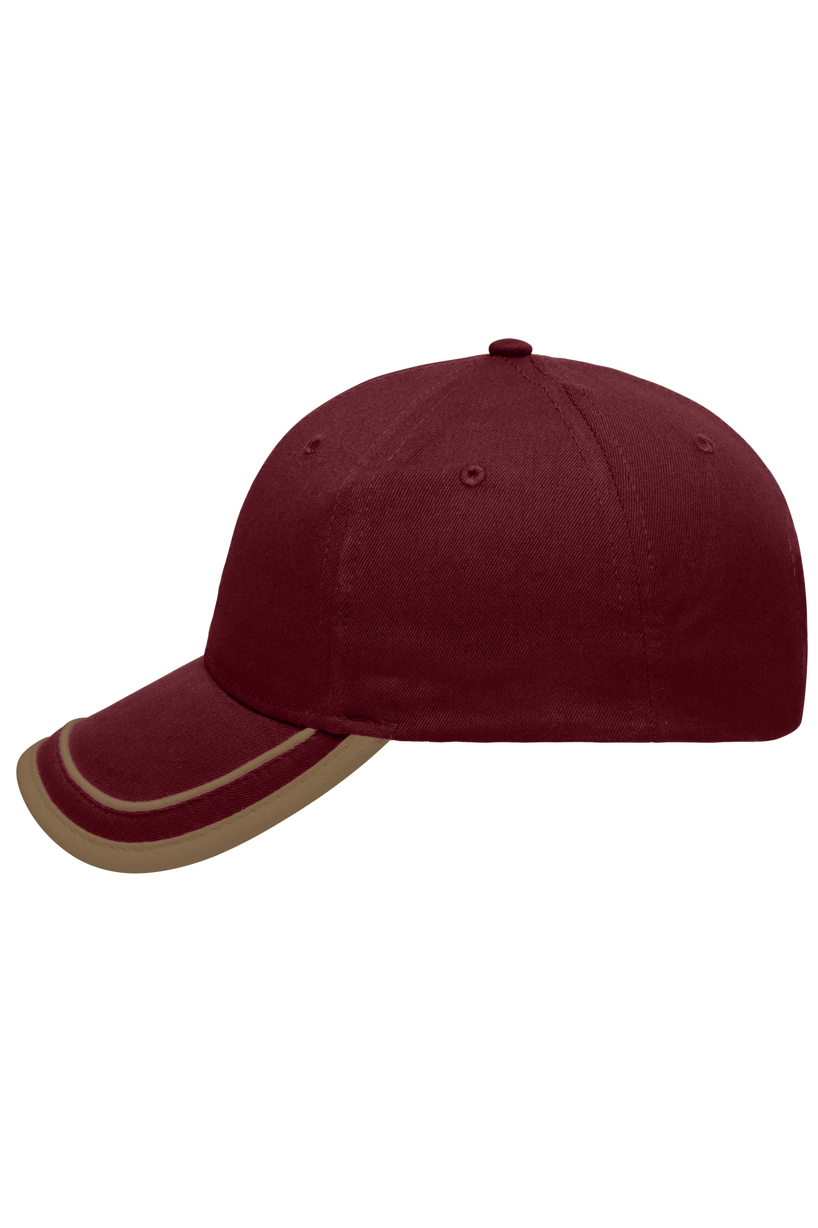 6 Panel Piping Cap MB6501 Brushed 6 Panel Cap