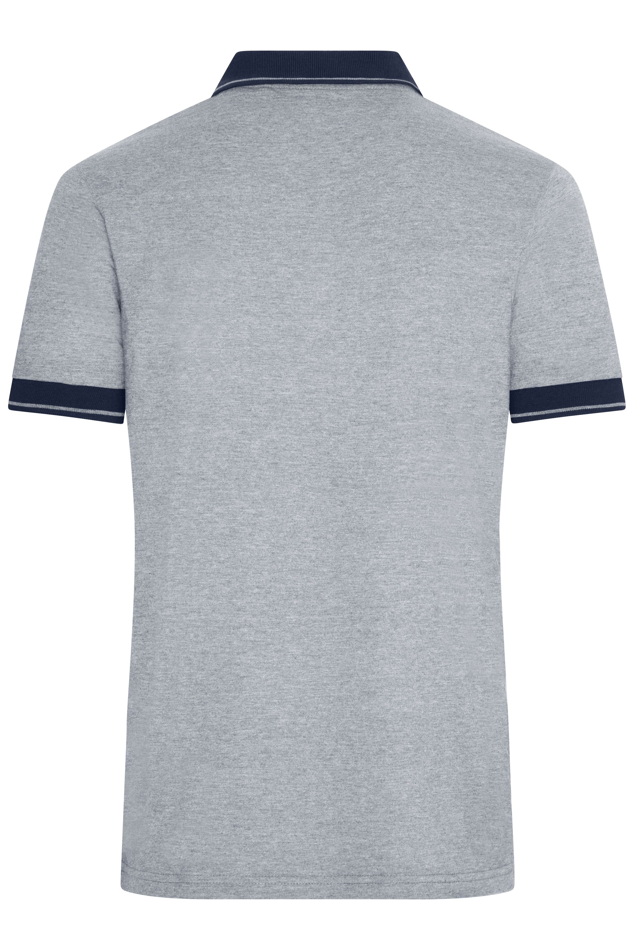 Men's Heather Polo JN706 Melange Polo mit modischen Details Men's Heather Polo JN706 Melange Polo mit modischen Details