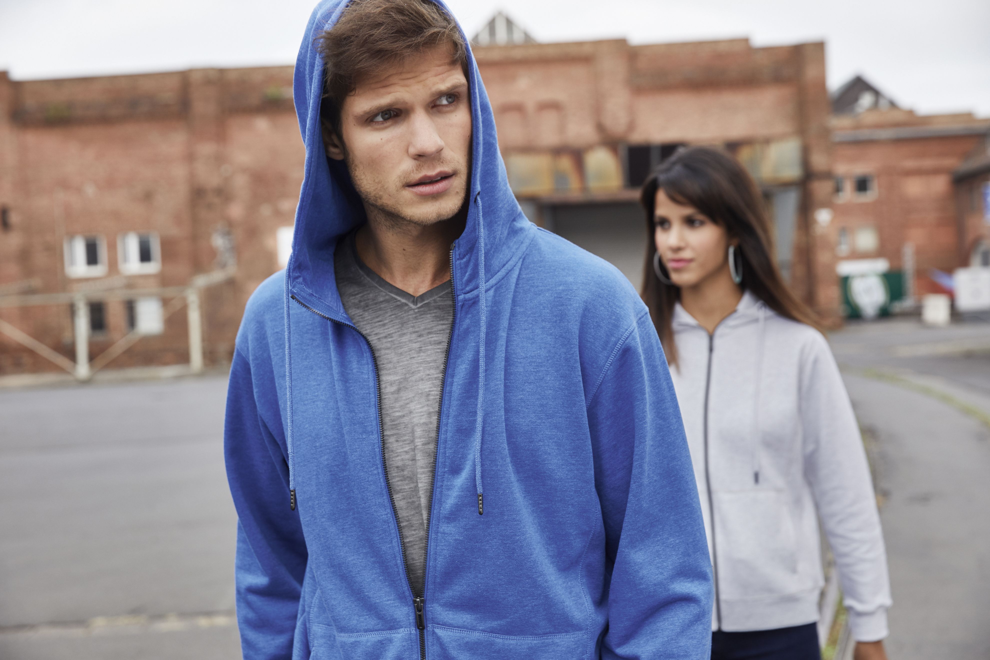 Men's Zip Hoody 8026 Sweat-Jacke mit Kapuze und Reißverschluss